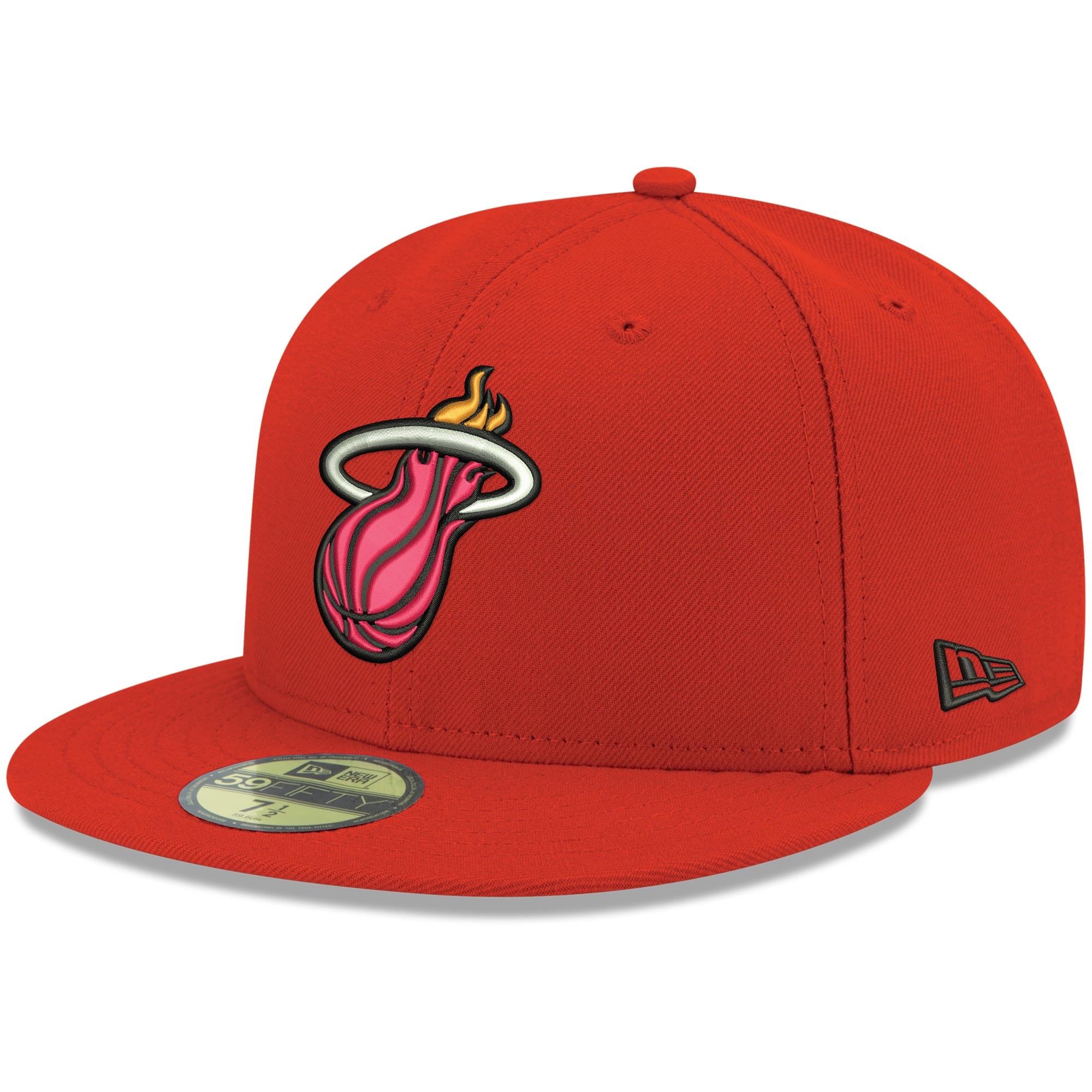 Men's Miami Heat New Era Red Official Team Color 59FIFTY Fitted Hat