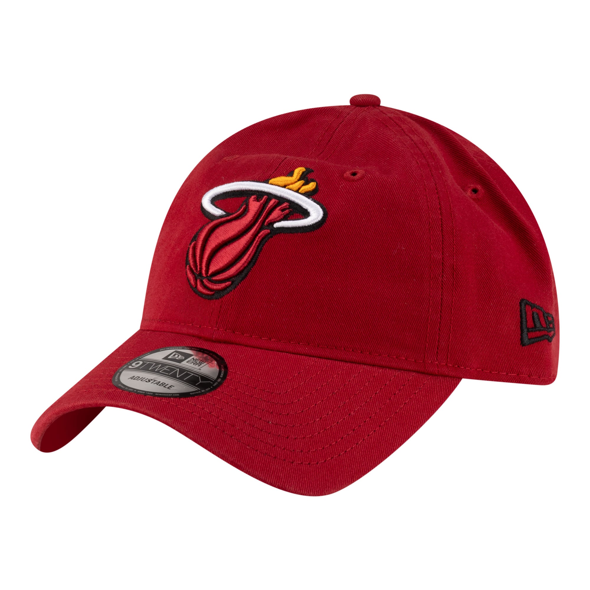 Men's New Era Red Miami Heat Team 2.0 9TWENTY Adjustable Hat