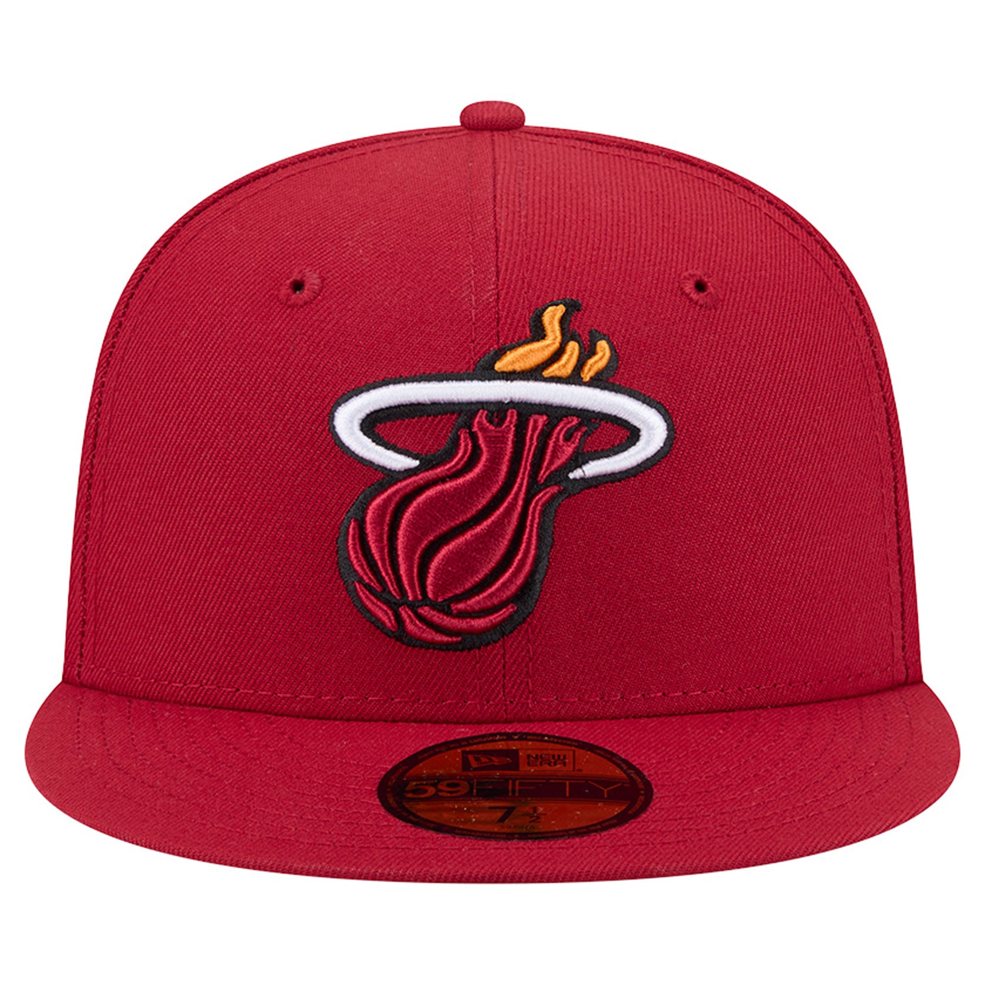 Men's New Era  Red Miami Heat Team 59FIFTY Fitted Hat