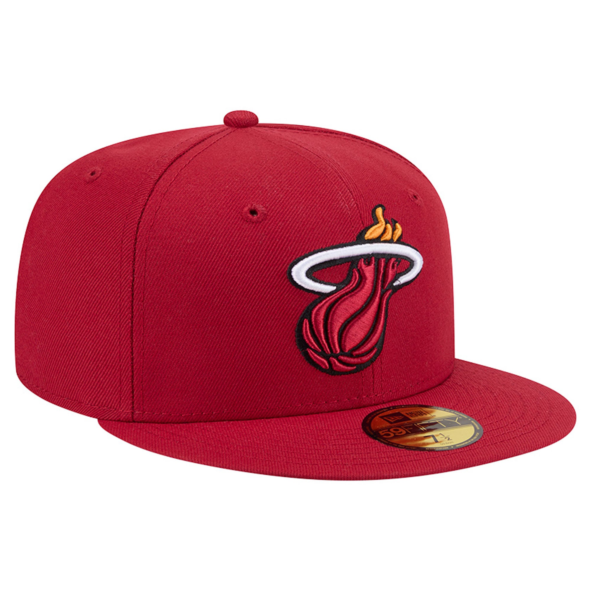 Men's New Era  Red Miami Heat Team 59FIFTY Fitted Hat