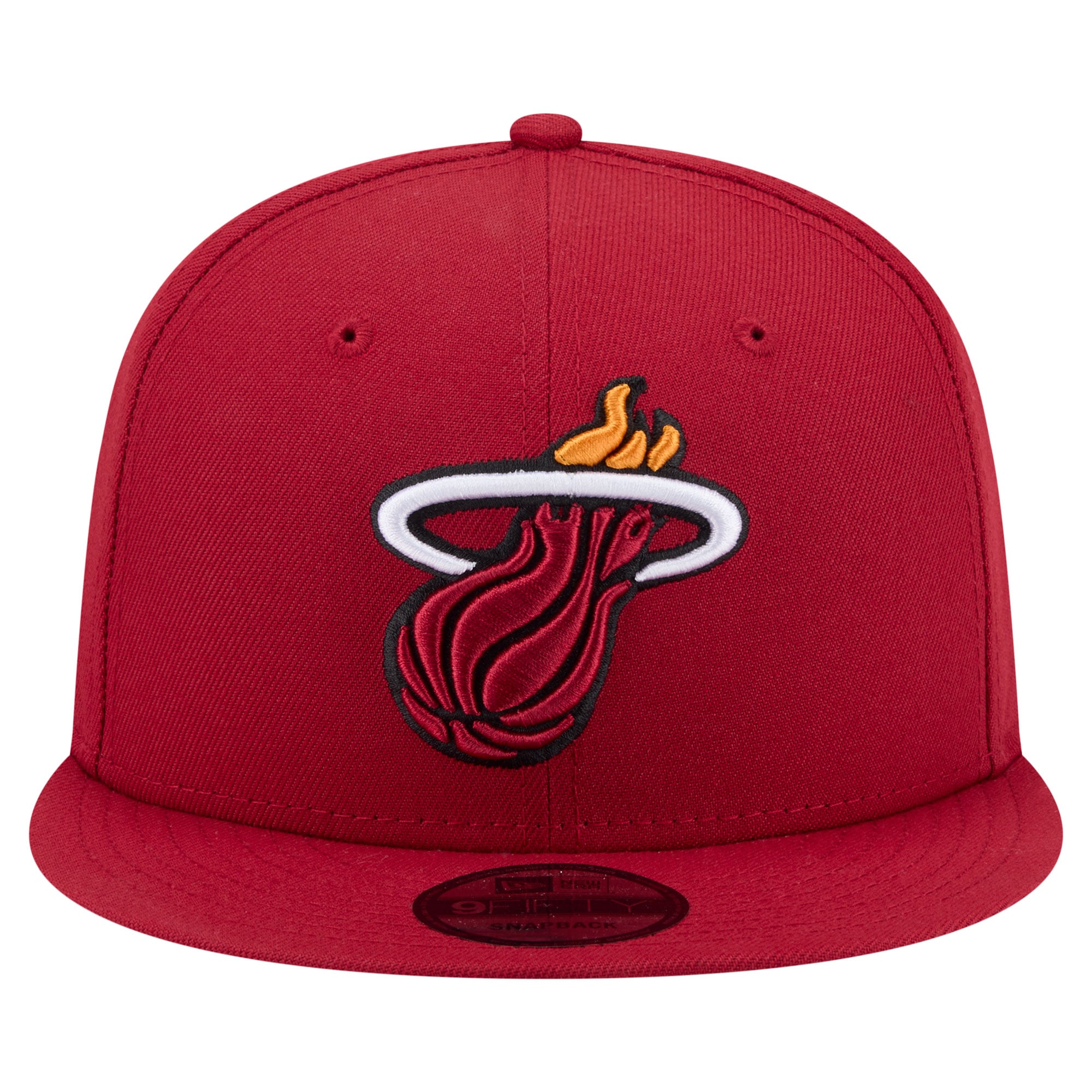 Men's New Era  Red Miami Heat Team 9FIFTY Snapback Hat