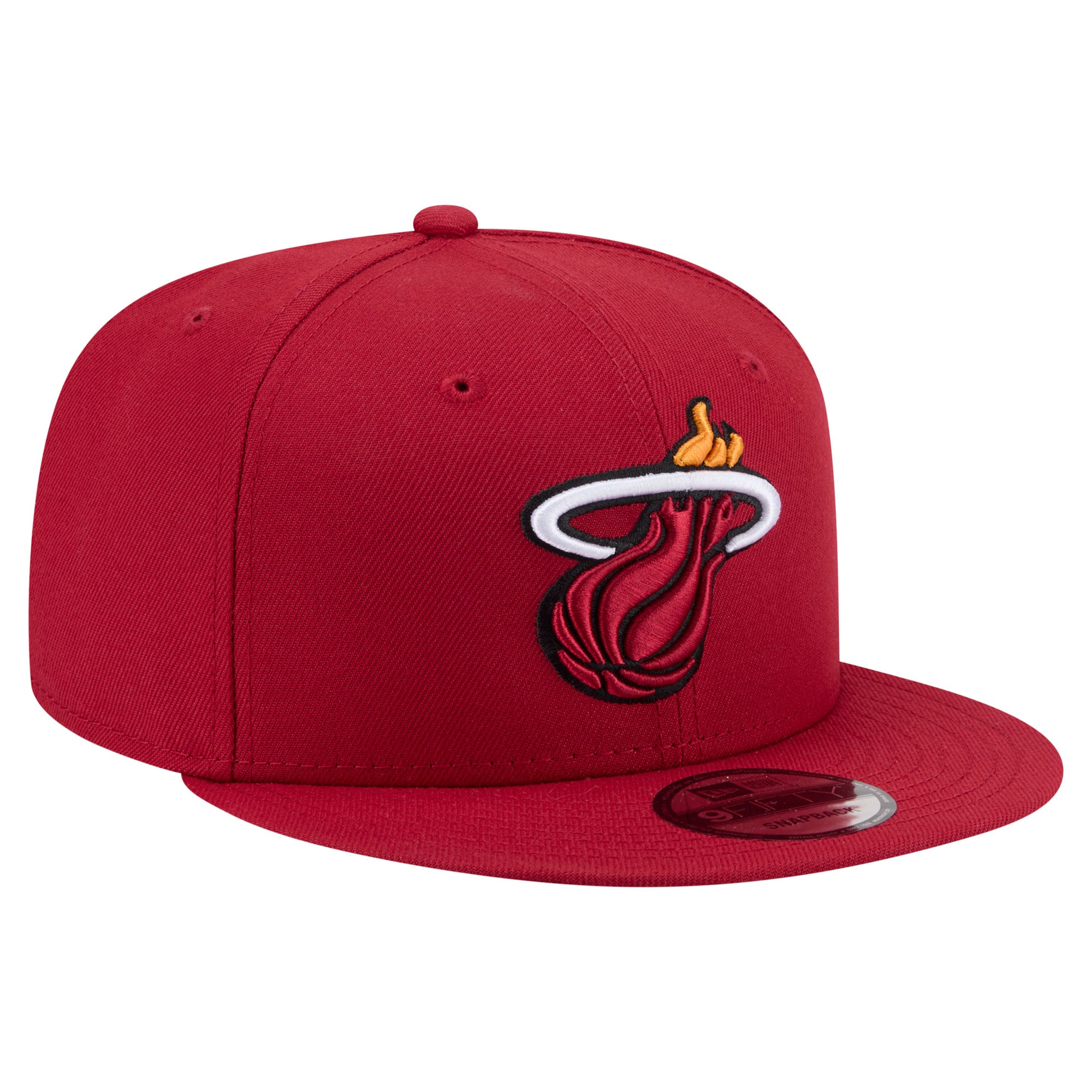 Men's New Era  Red Miami Heat Team 9FIFTY Snapback Hat