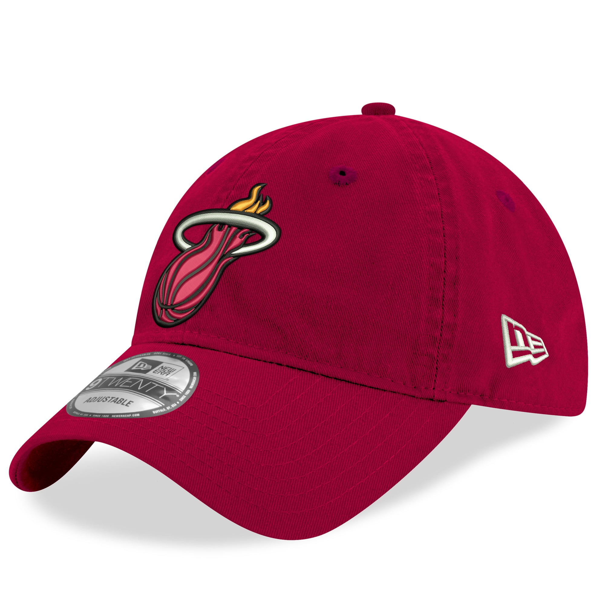 Men's New Era  Red Miami Heat Team 9TWENTY Adjustable Hat