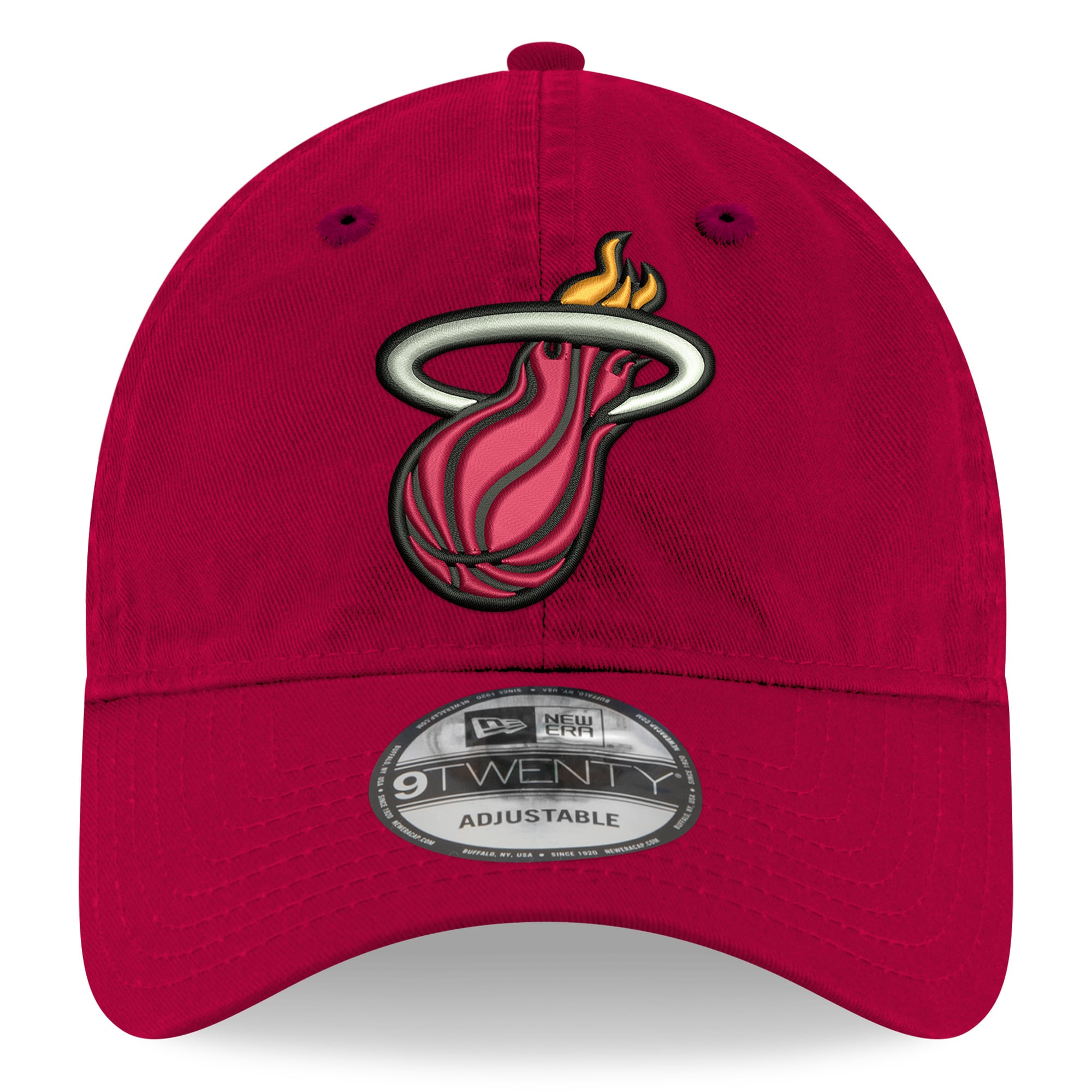 Men's New Era  Red Miami Heat Team 9TWENTY Adjustable Hat