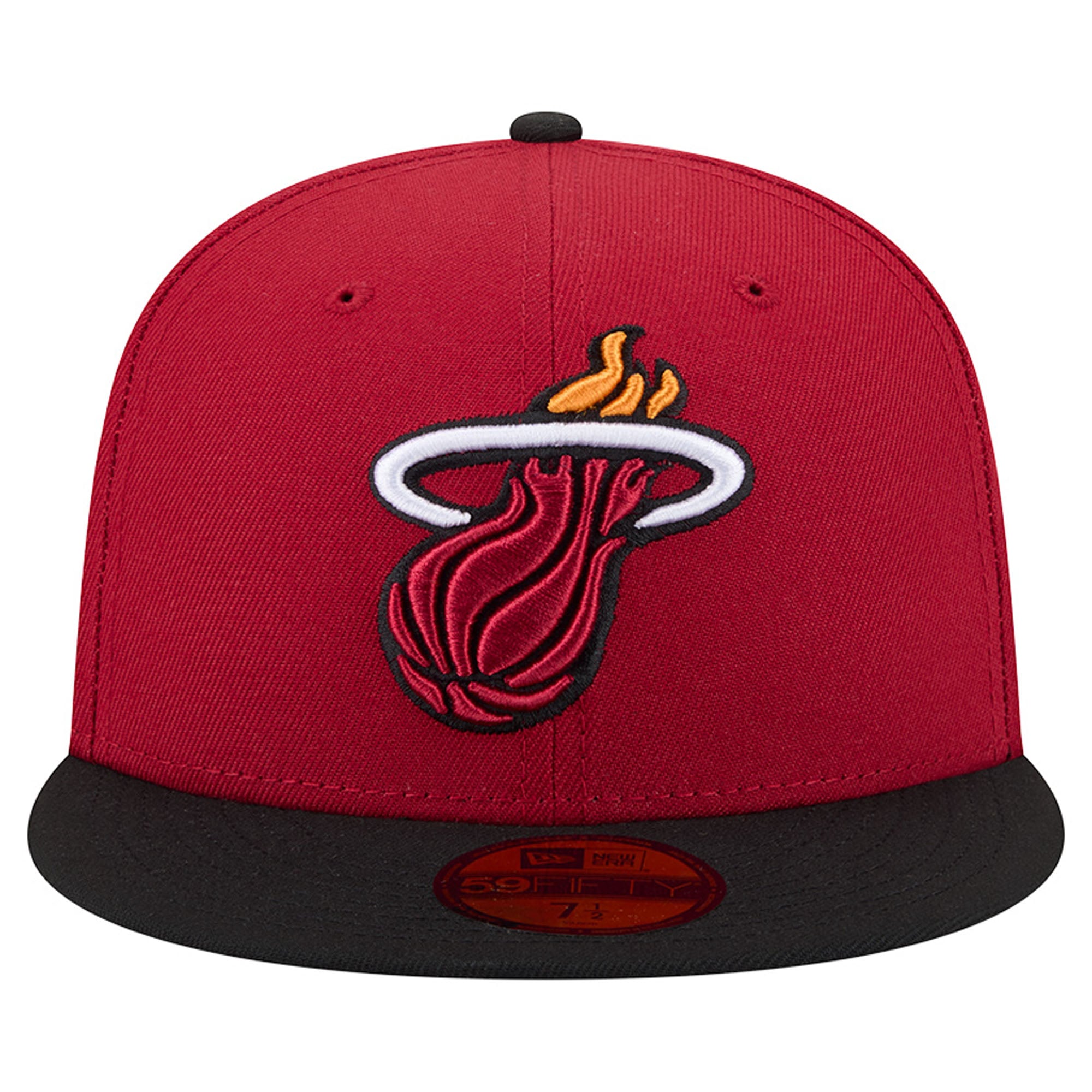 Men's New Era Red Miami Heat Two-Tone 59FIFTY Fitted Hat