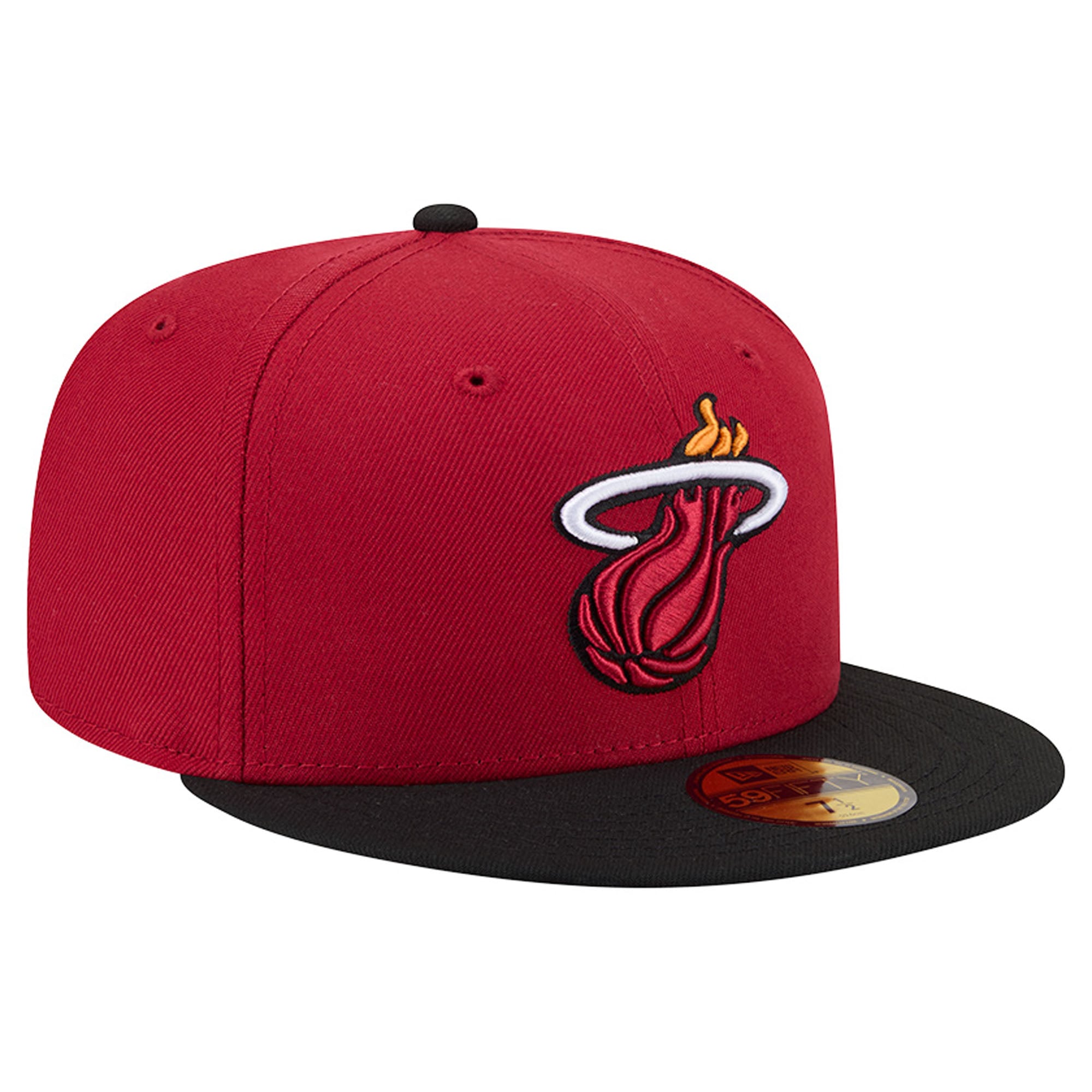Men's New Era Red Miami Heat Two-Tone 59FIFTY Fitted Hat