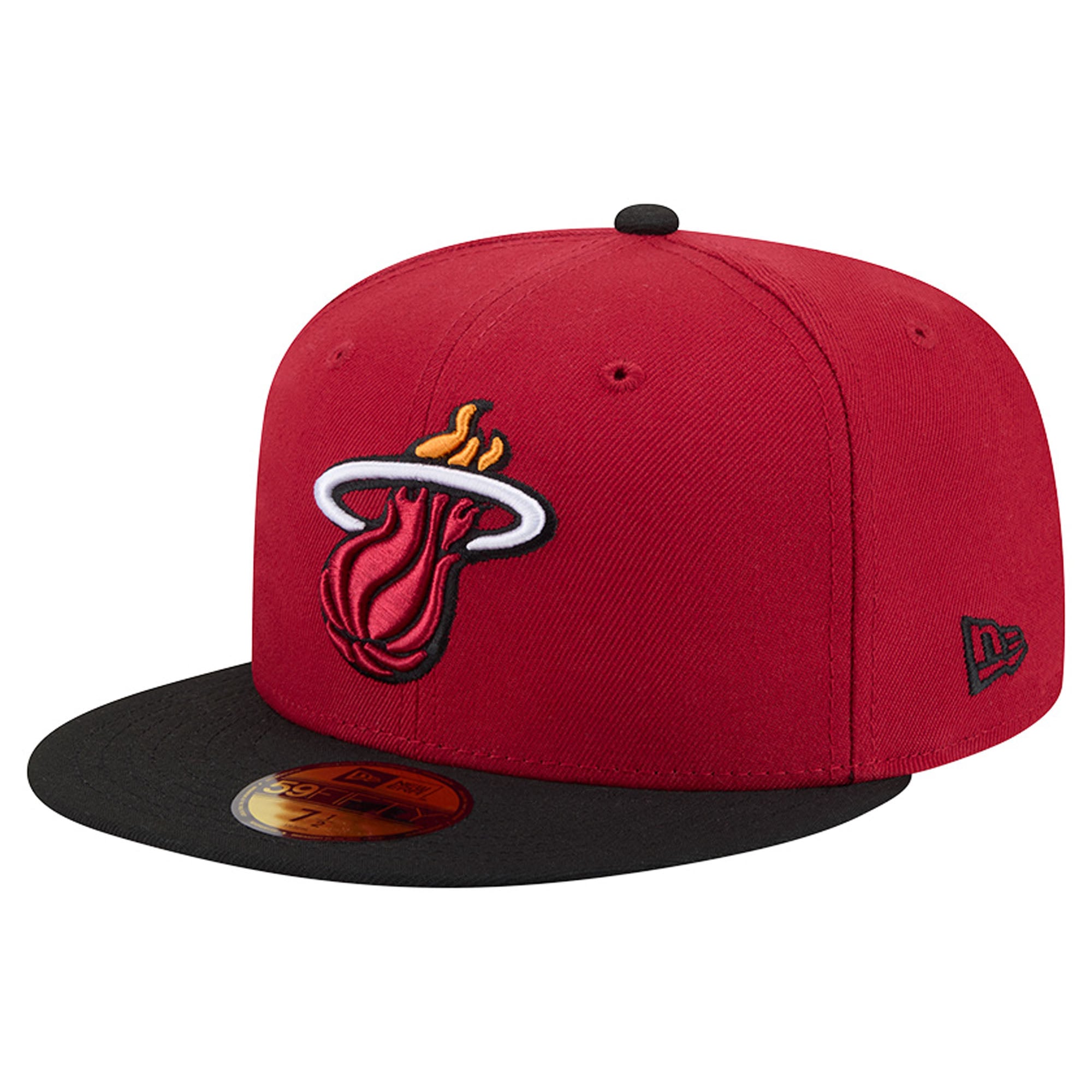 Men's Miami Heat New Era Red Two-Tone 59FIFTY Fitted Hat
