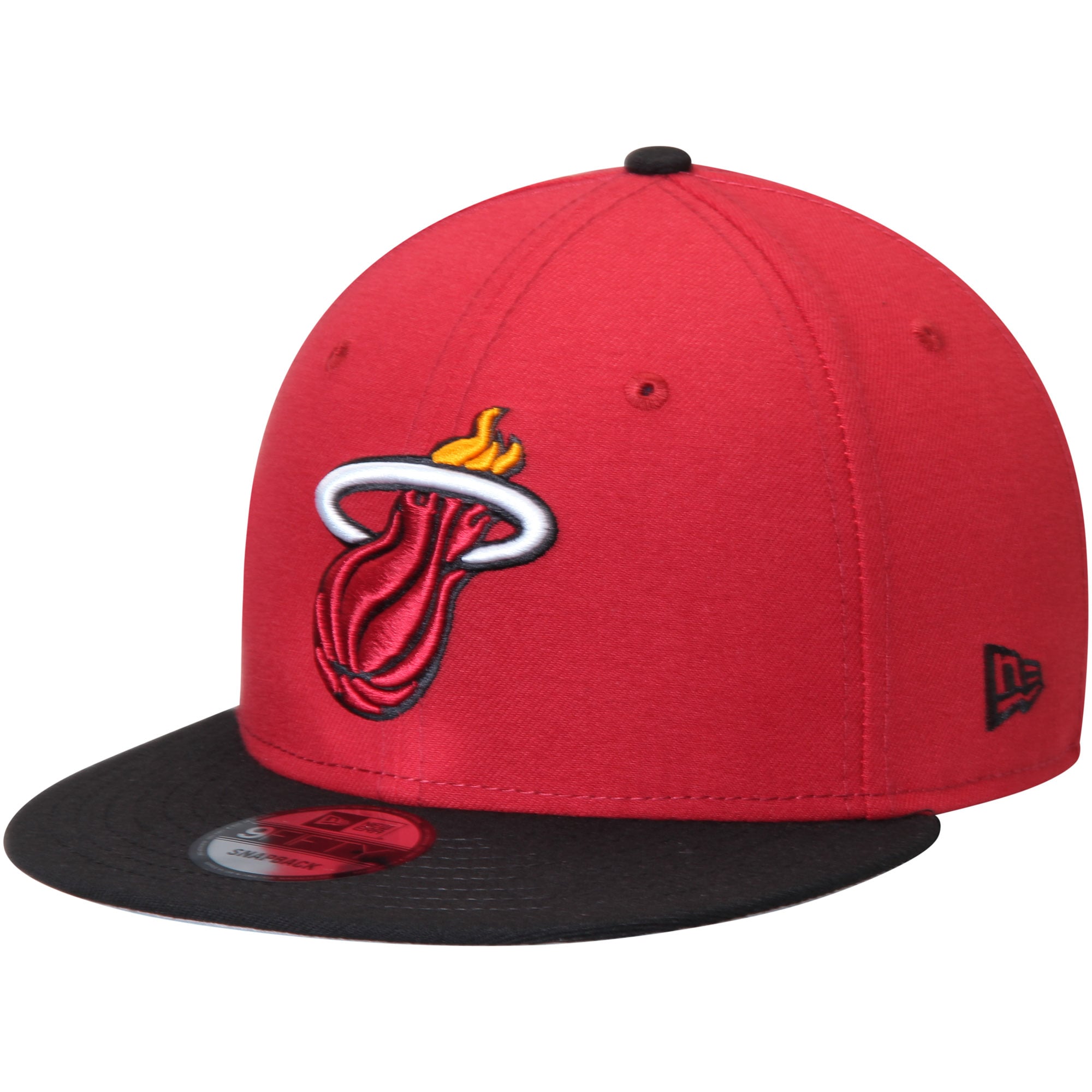 Men's Miami Heat New Era Red/Black 2-Tone 9FIFTY Adjustable Snapback Hat