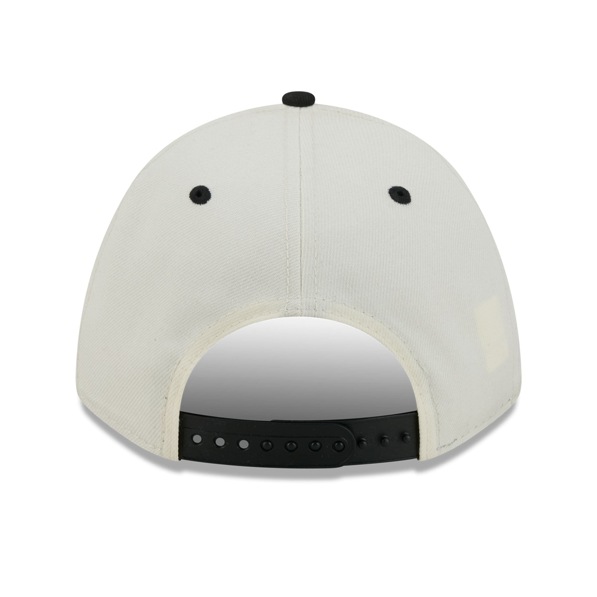 Casquette New Era pour homme, blanche et noire, Miami Heat Arch 9FORTY, style A-Frame, couronne ajustable.