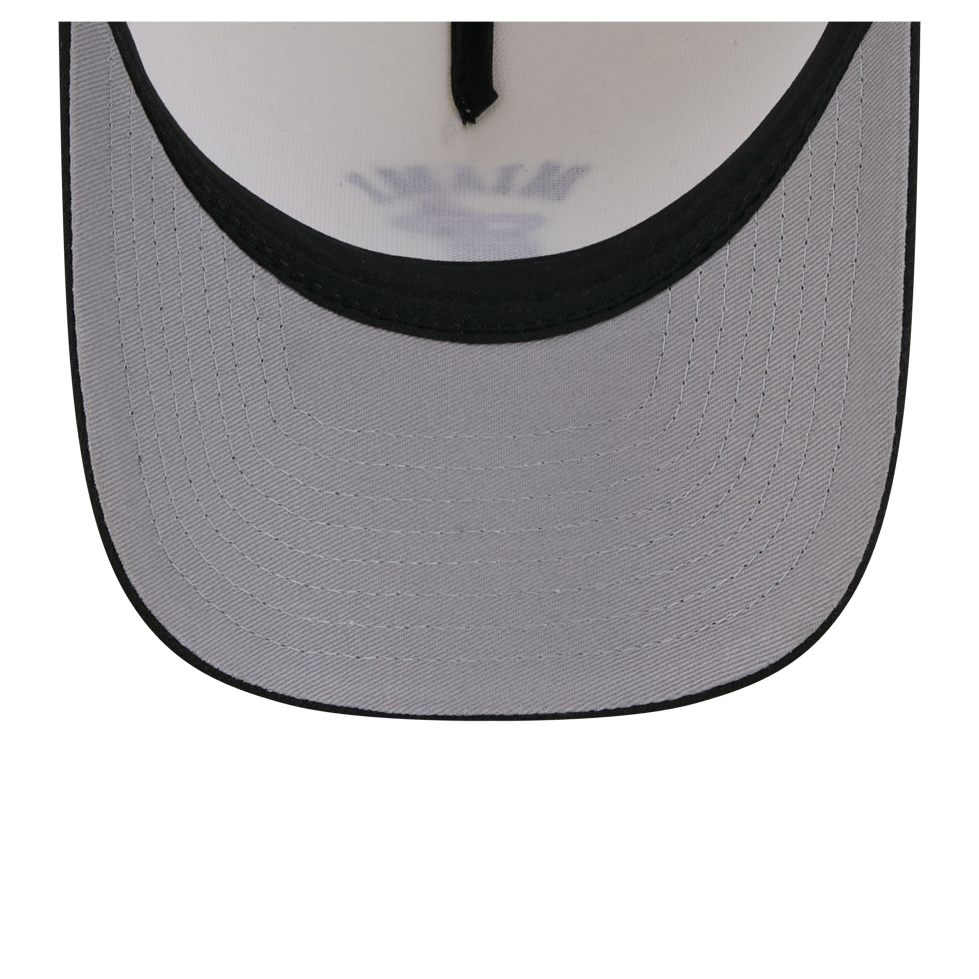 Casquette New Era pour homme, blanche et noire, Miami Heat Arch 9FORTY, style A-Frame, couronne ajustable.