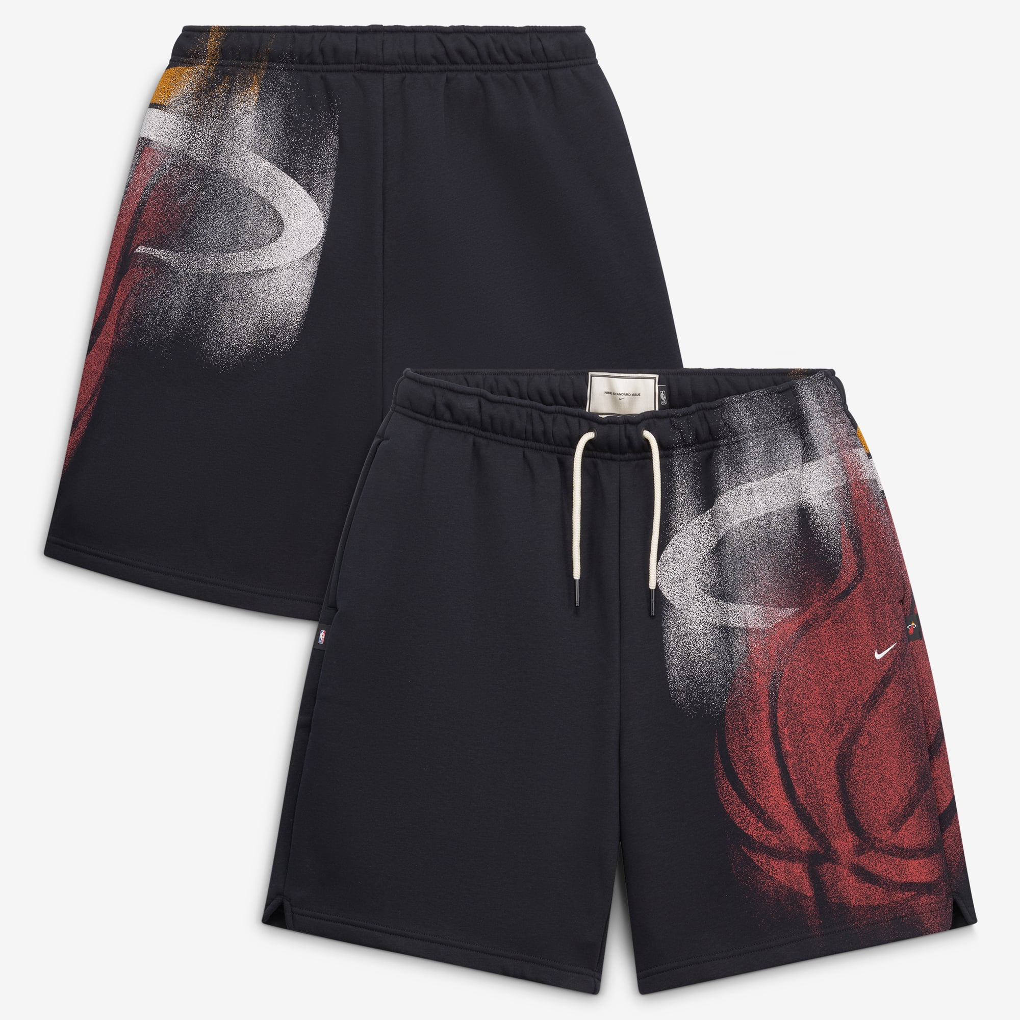 Men's Nike Black Miami Heat 2026 Standard Issue Practice Icon Fleece Shorts