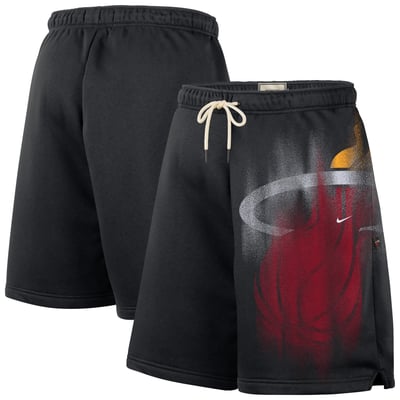Miami Heat Nike 2026 Standard Issue Practice Icon Fleece Shorts - Black