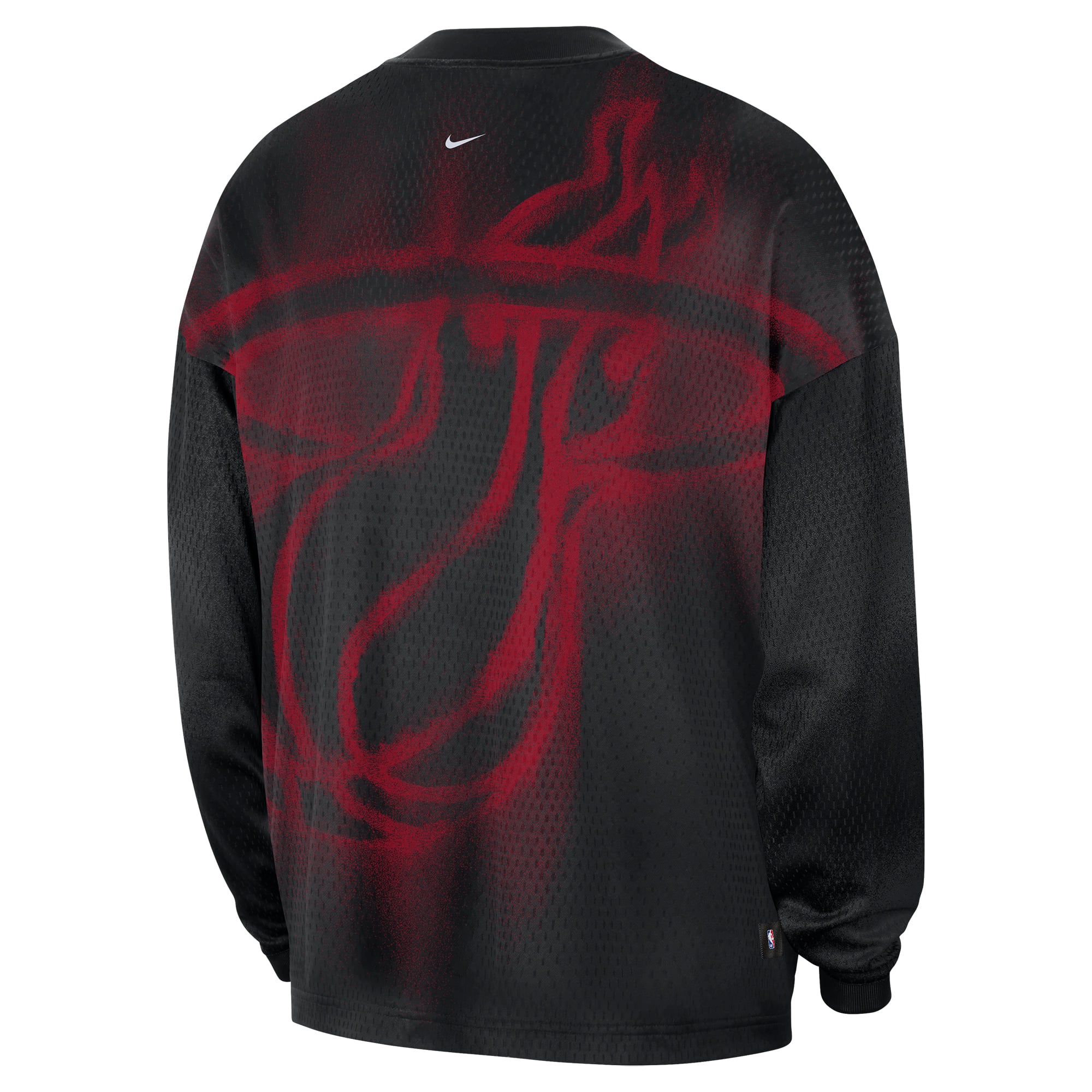 Men's Nike Black Miami Heat 2026 Standard Issue Pre-Game Performance Long Sleeve T-Shirt