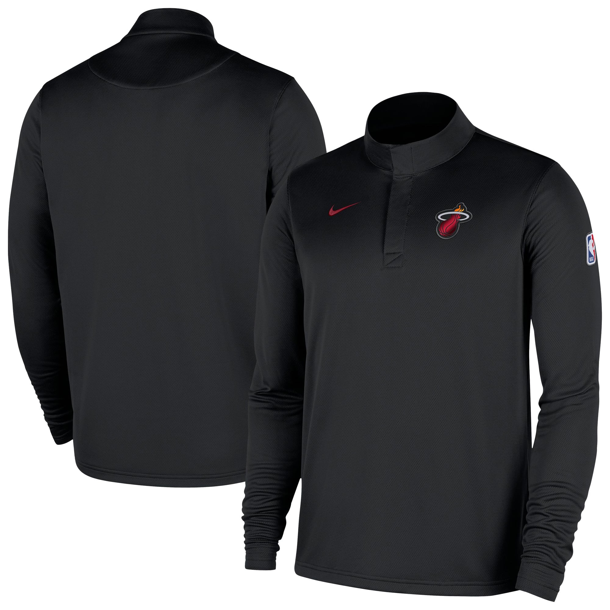 Haut Nike Miami Heat Authentic Coaches à quart de zip Dri-FIT noir pour homme