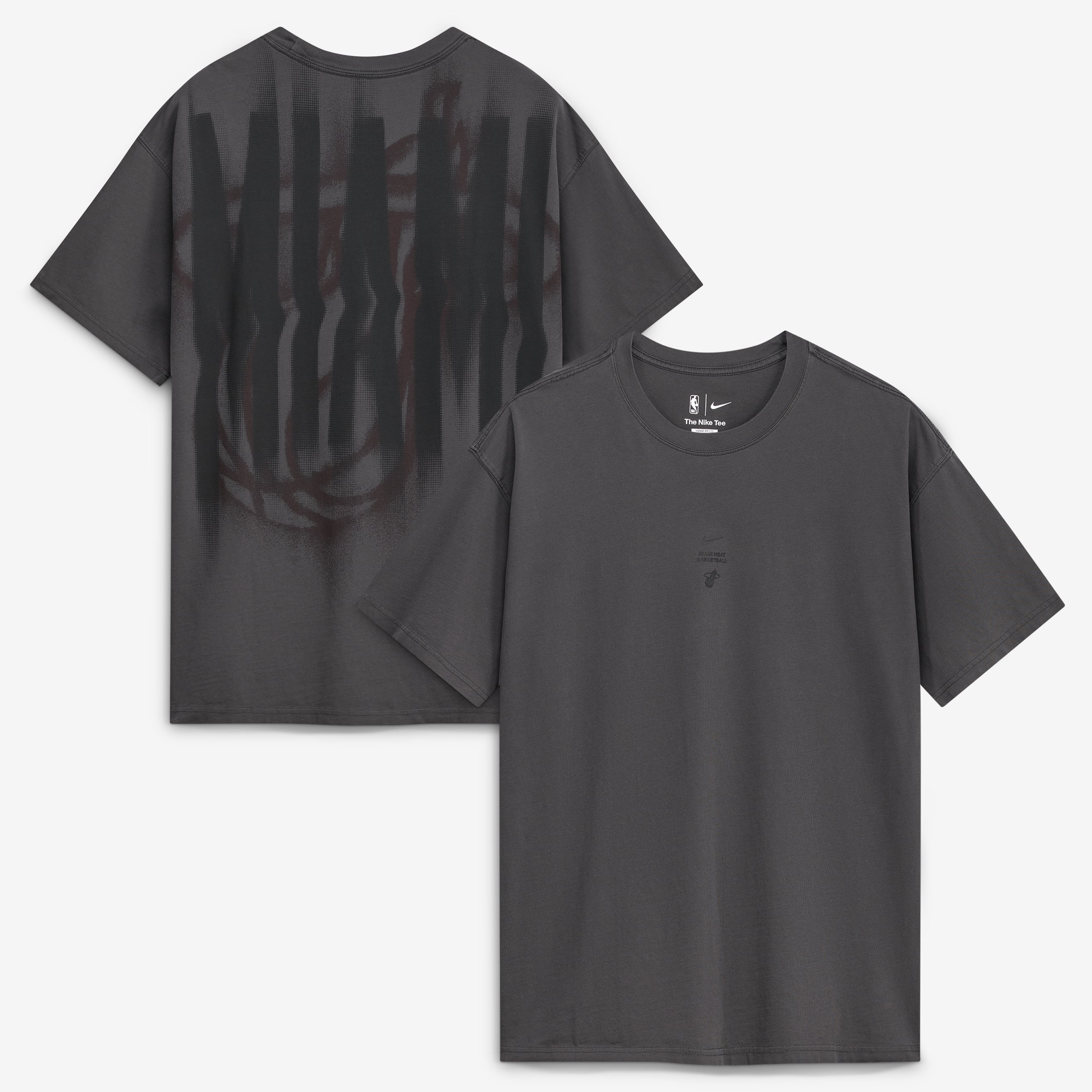T-shirt Nike Max 90 d'avant-match Miami Heat 2026 Standard Issue couleur anthracite pour homme