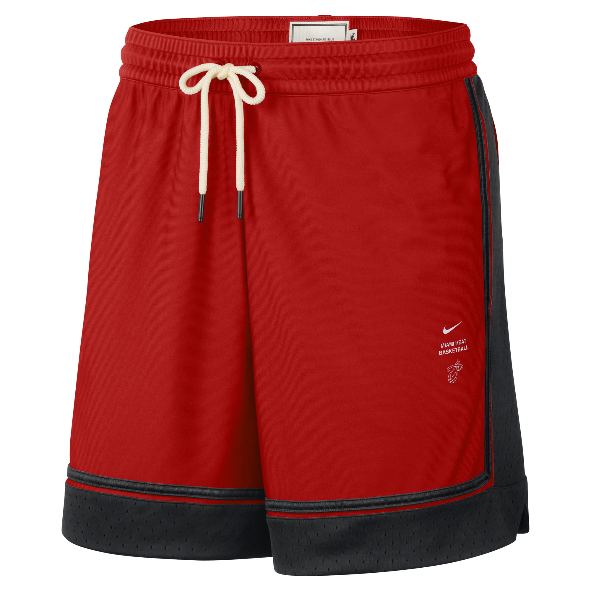 Short de match Nike rouge Miami Heat 2026 Standard Issue pour homme