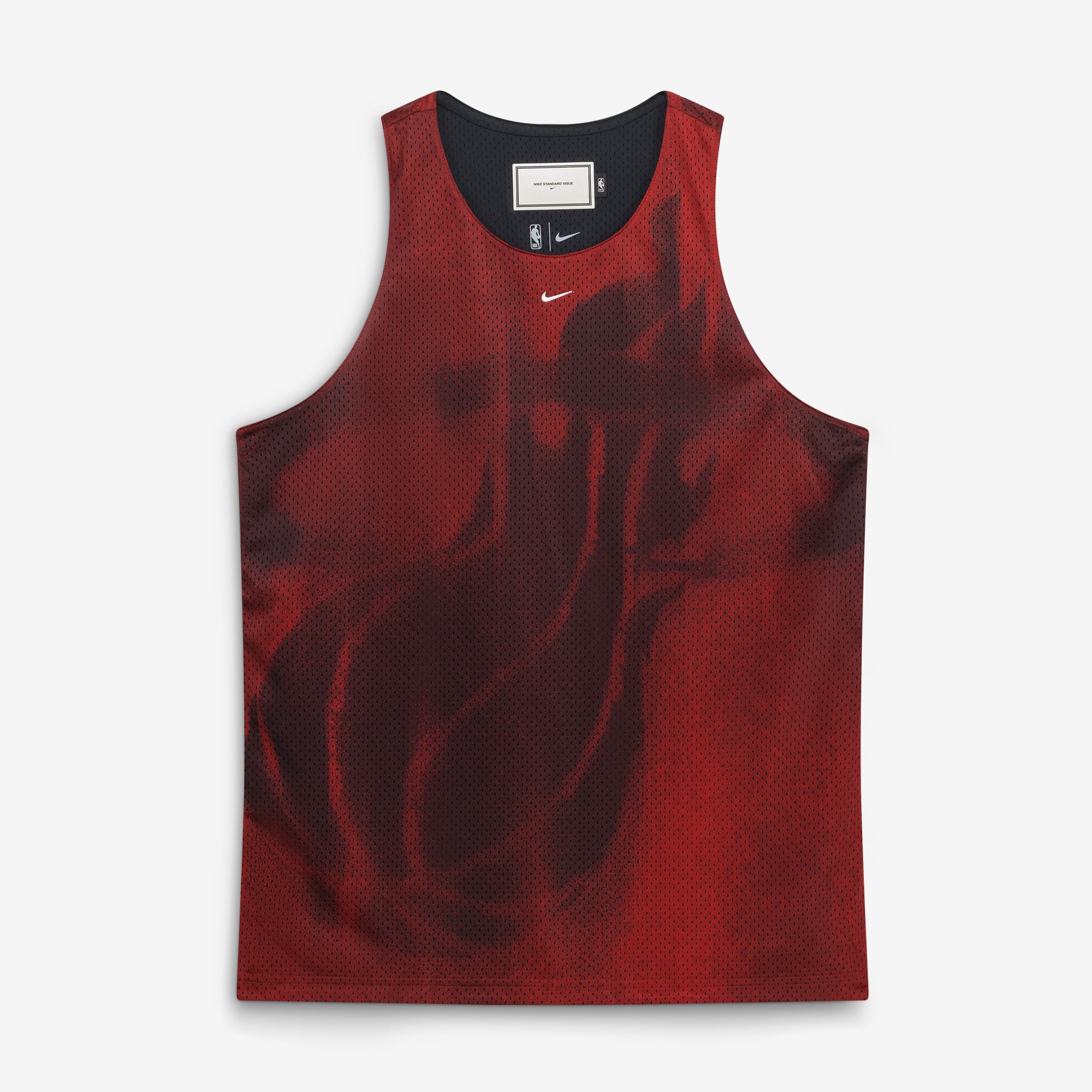 Maillot réversible Nike Miami Heat rouge/noir 2026 Standard Issue Practice Icon Mesh pour homme