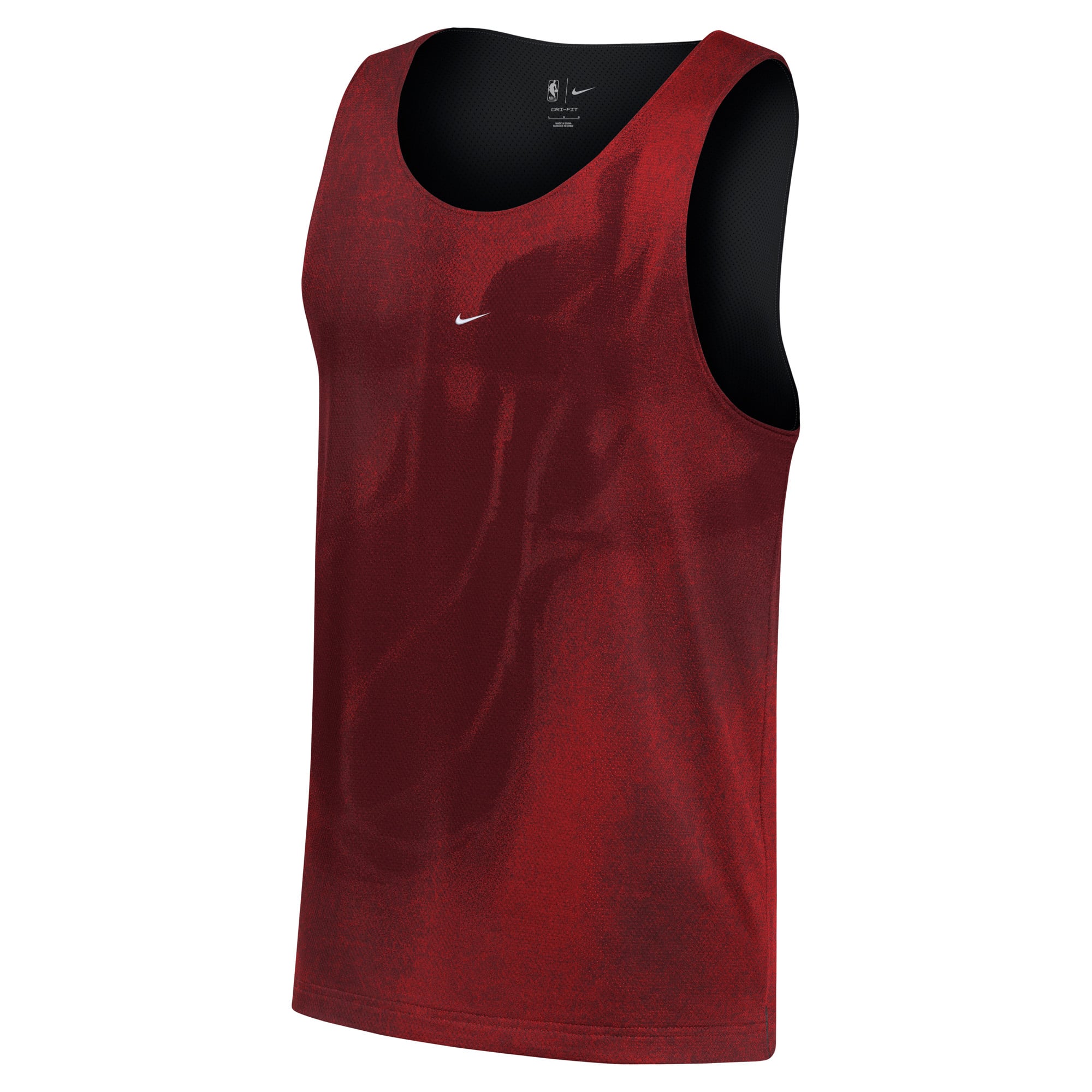 Maillot réversible Nike Miami Heat rouge/noir 2026 Standard Issue Practice Icon Mesh pour homme