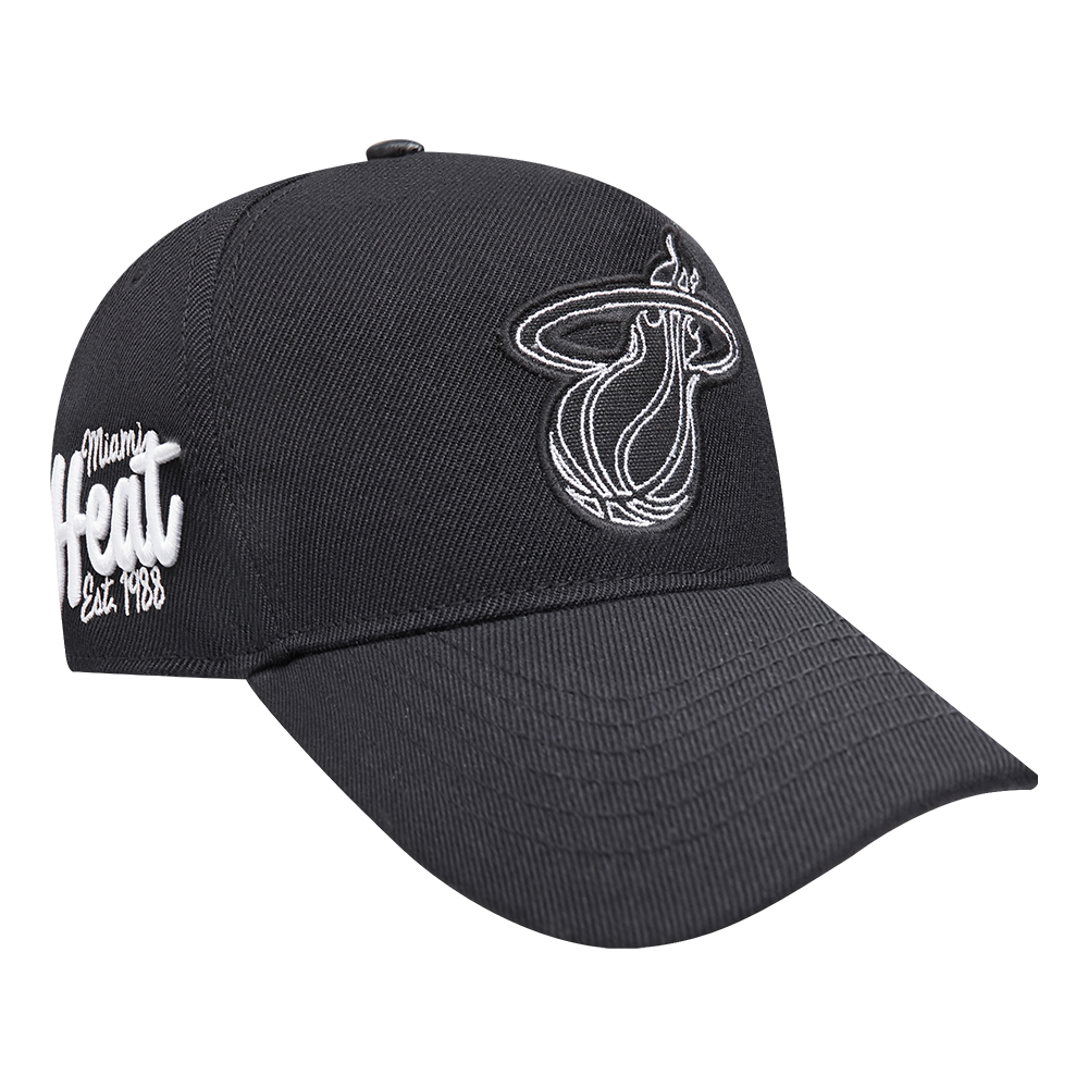Men's Miami Heat Pro Standard Black Paint the City Pinch Front Snapback Hat