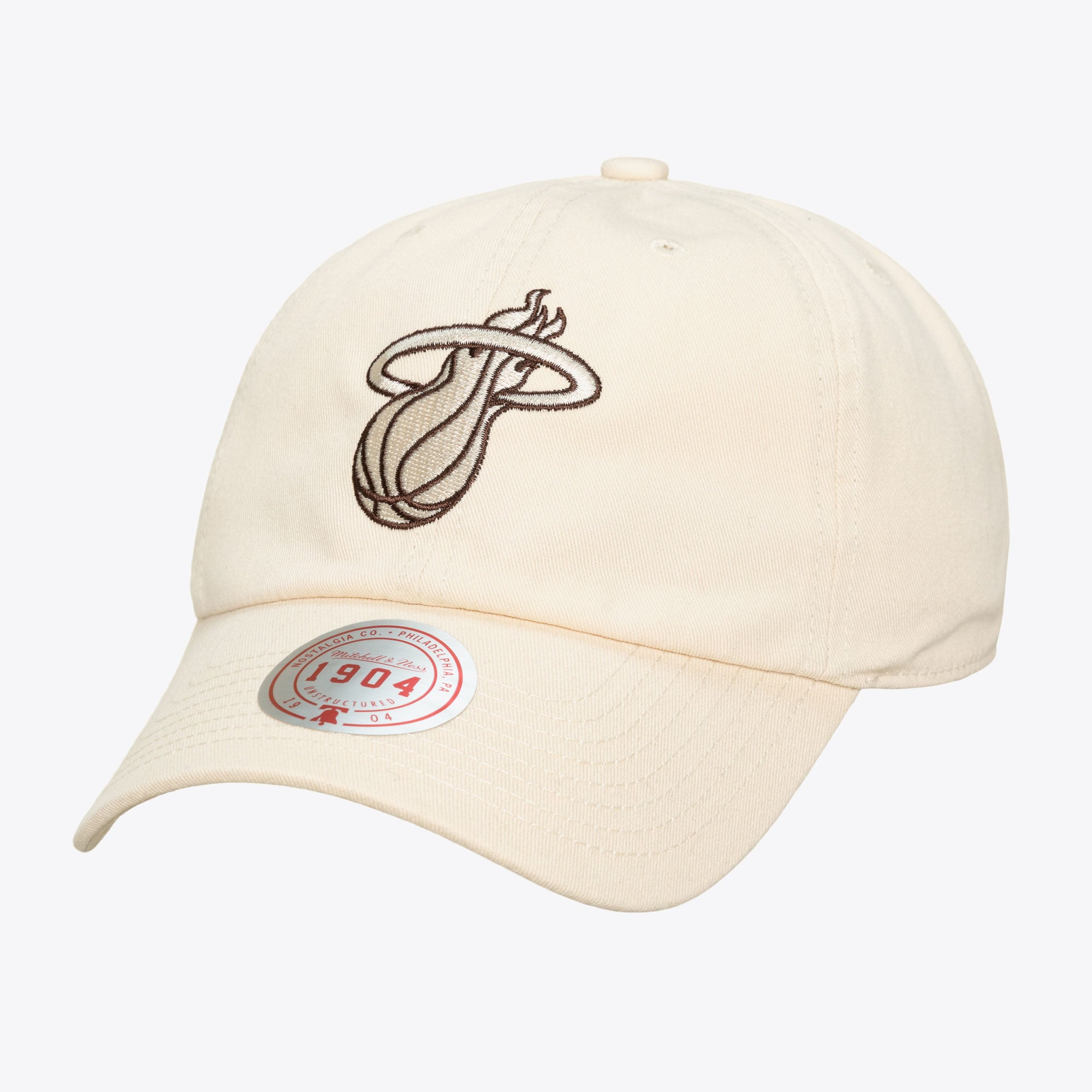 Miami Heat Cream & Brown 1904 Dad Adjustable Hat