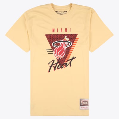 Miami Heat Mitchell & Ness Final Seconds T-Shirt - Sand - Mens