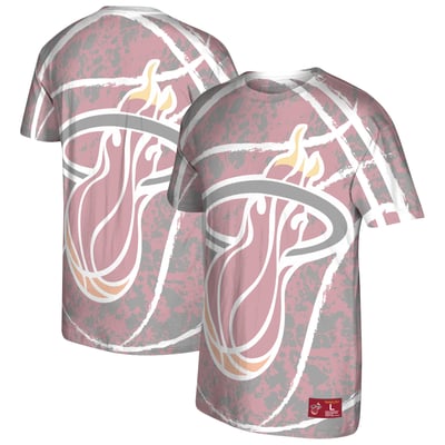 Miami Heat Mitchell & Ness Jumbotron Sublimated T-Shirt - Scarlet - Mens