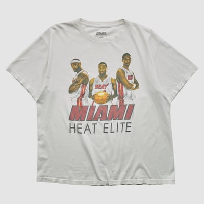 Miami Heat NBA 2010s T-shirt - White - L by Fanatics Real Vintage