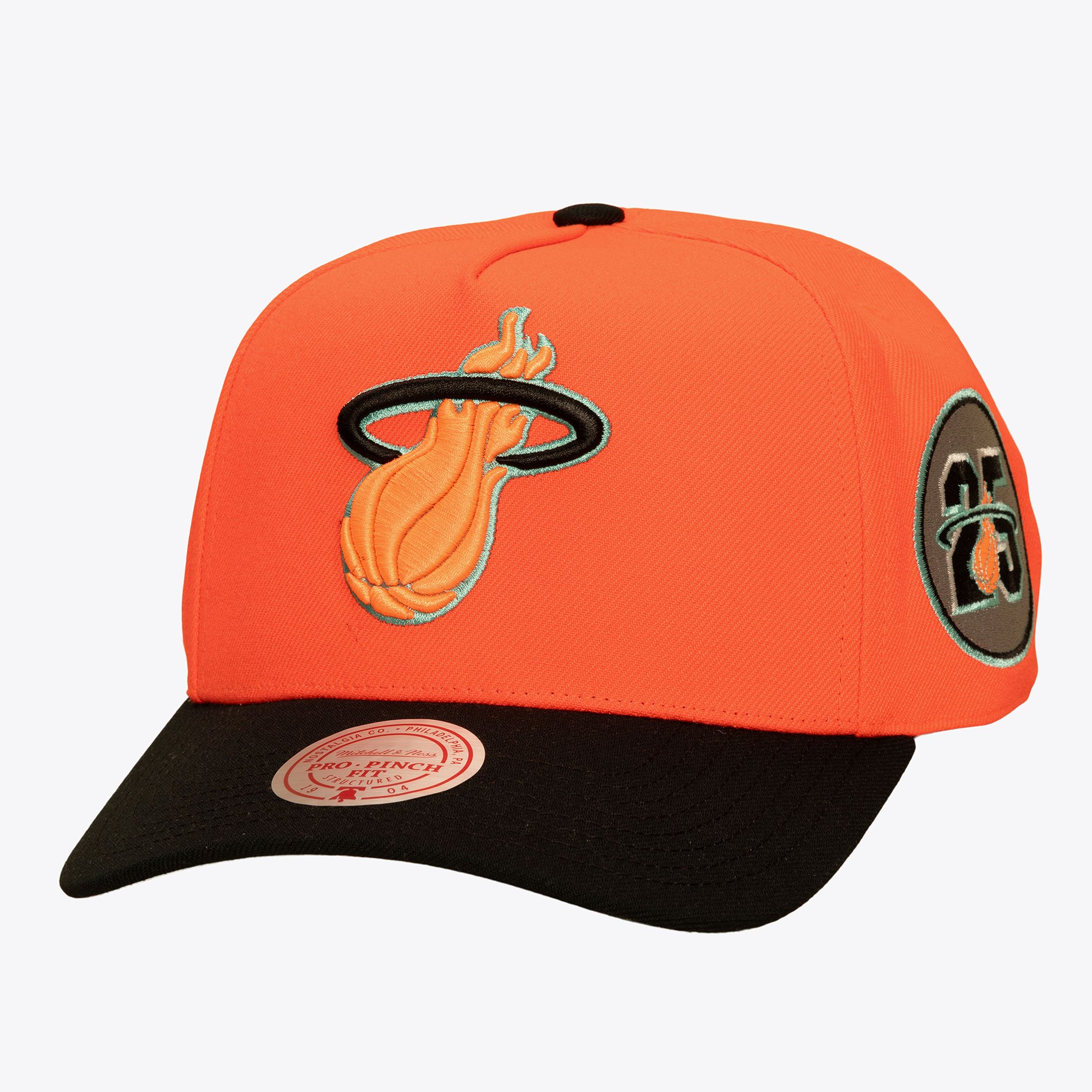 Miami Heat Orange/Black In the City Pro Pinch Snapback Hat