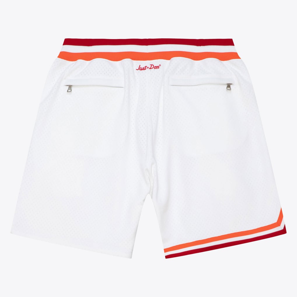Miami Heat White M&N x Just Don 1996-97 Fashion Shorts