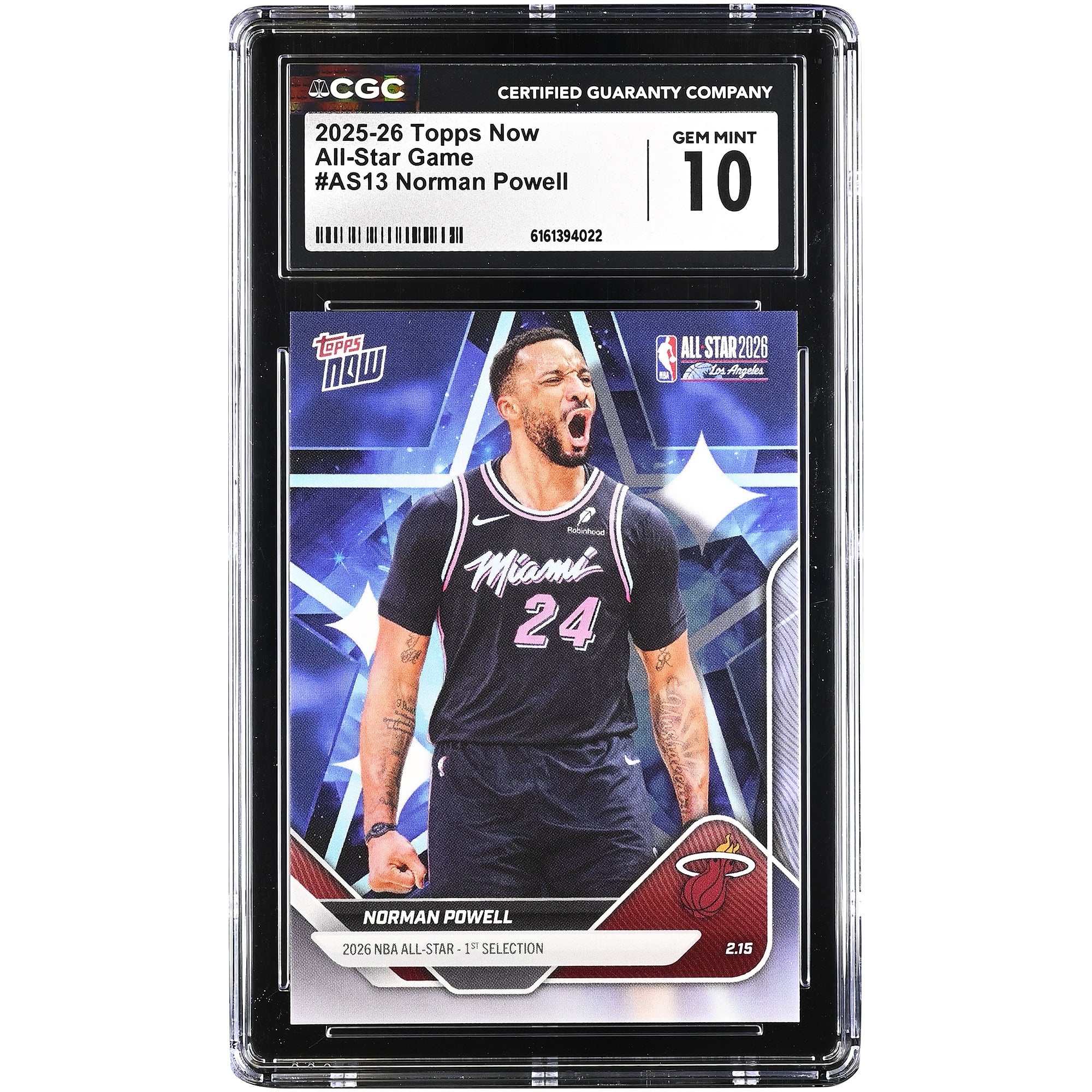 Norman Powell Miami Heat 2025-26 Topps Now All-Star Game #AS13 CGC Authenticated Card