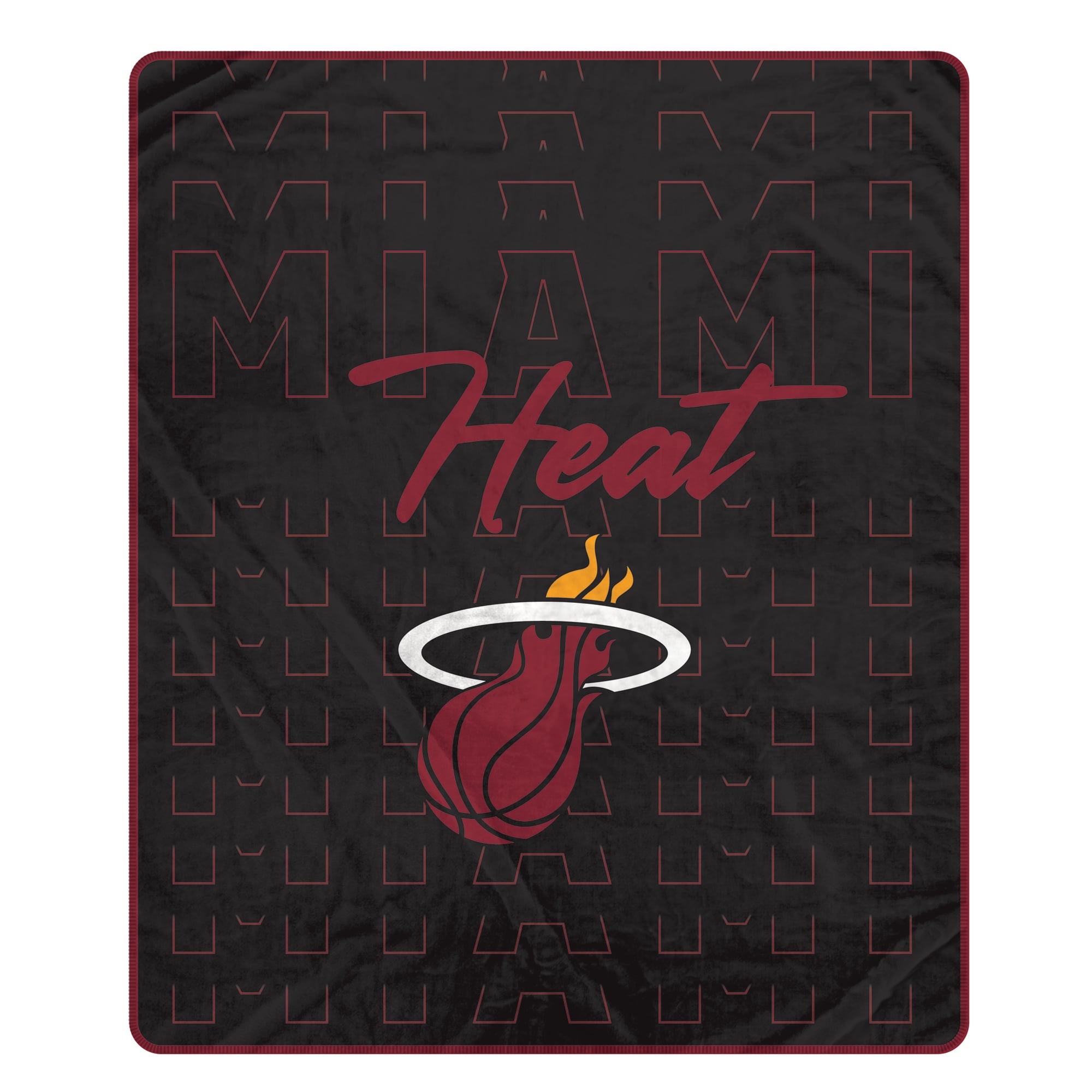 Couverture ultra douce Pegasus Miami Heat Echo Script Fade 50" x 60"
