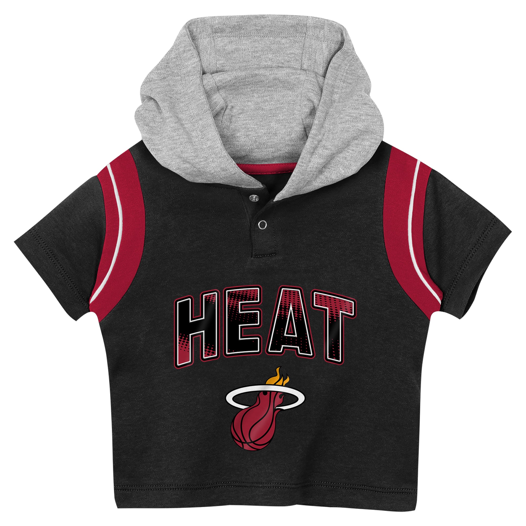 Preschool Outerstuff Black Miami Heat Get Back Short Sleeve Hoodie & Shorts Two-Pack Set
