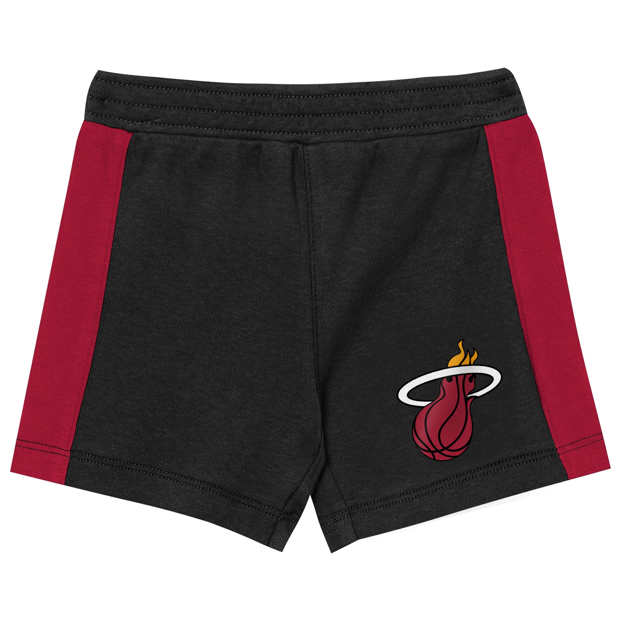Preschool Outerstuff Black Miami Heat Get Back Short Sleeve Hoodie & Shorts Two-Pack Set