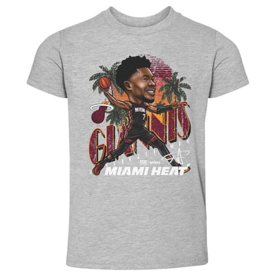 Giannis Antetokounmpo Miami Heat 500 Level Toddler Cartoon T-Shirt - Heather Gray