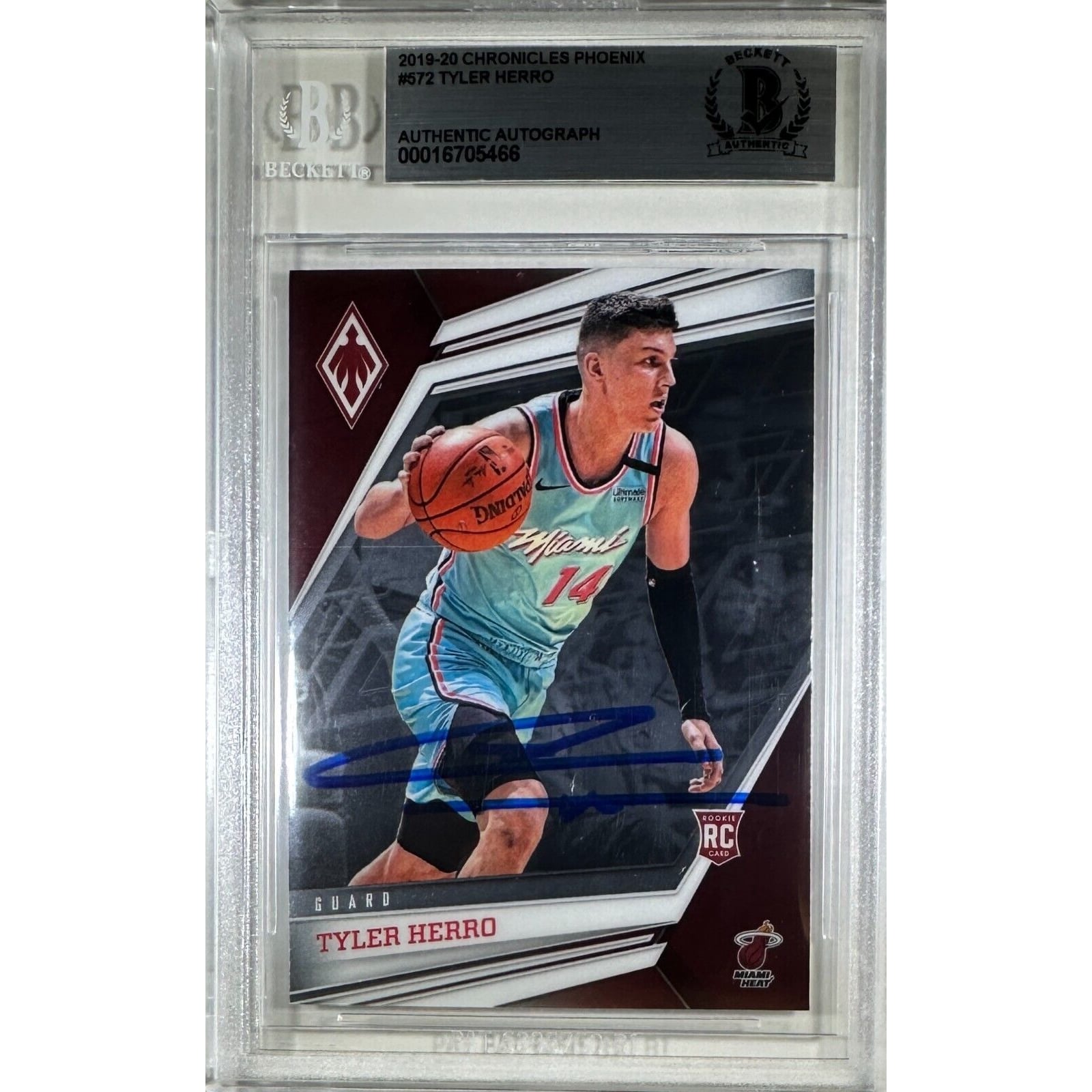 Tyler Herro auto card 2019-20 Panini Phoenix RC #572 NBA Miami 