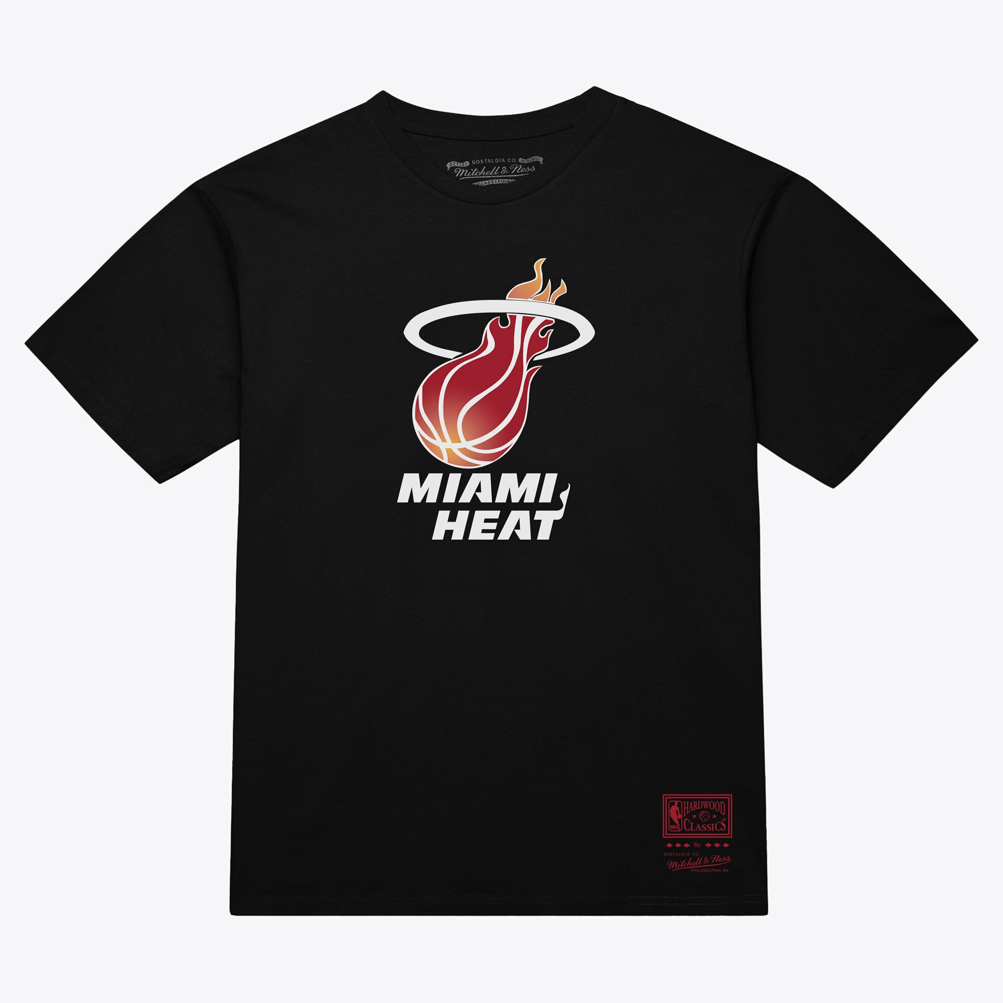 Unisex Mitchell & Ness  Red Miami Heat Hardwood Classics Arch T-Shirt