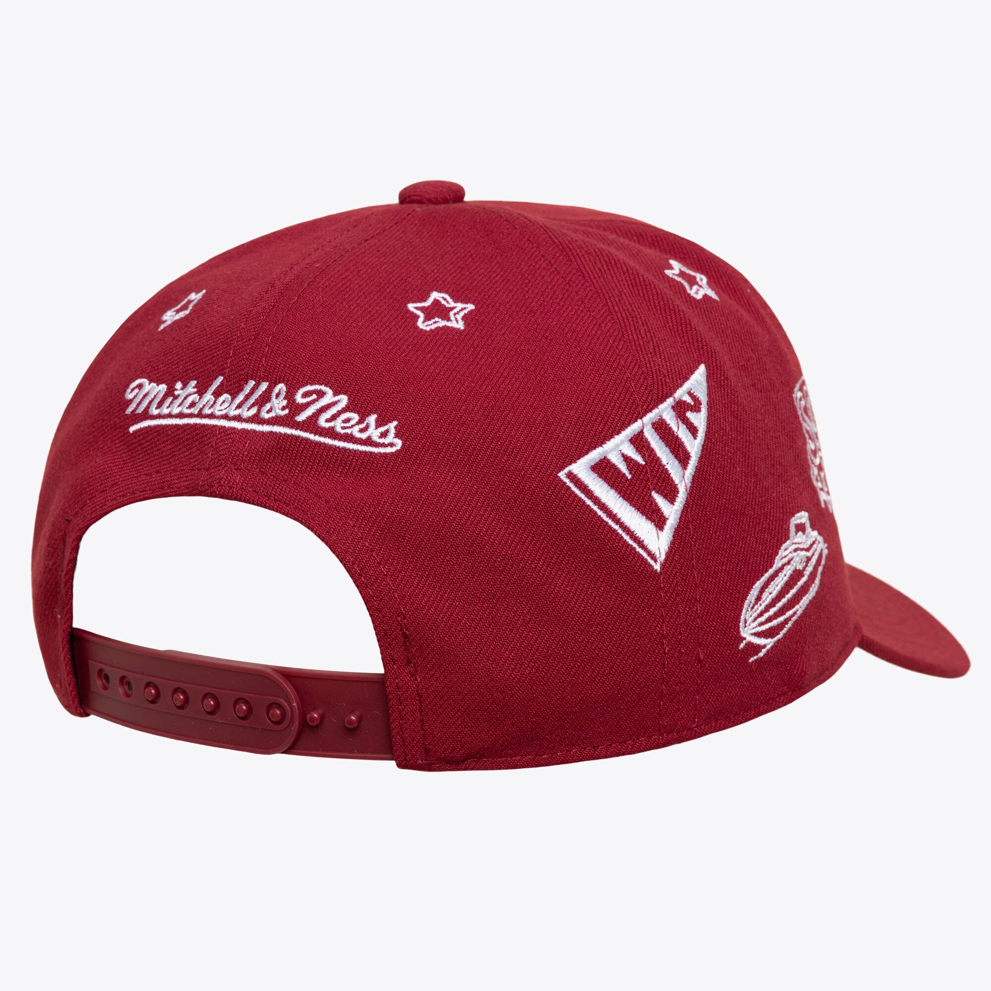 Casquette unisexe Mitchell & Ness Red Miami Heat Downtown Doodle Pro Snapback