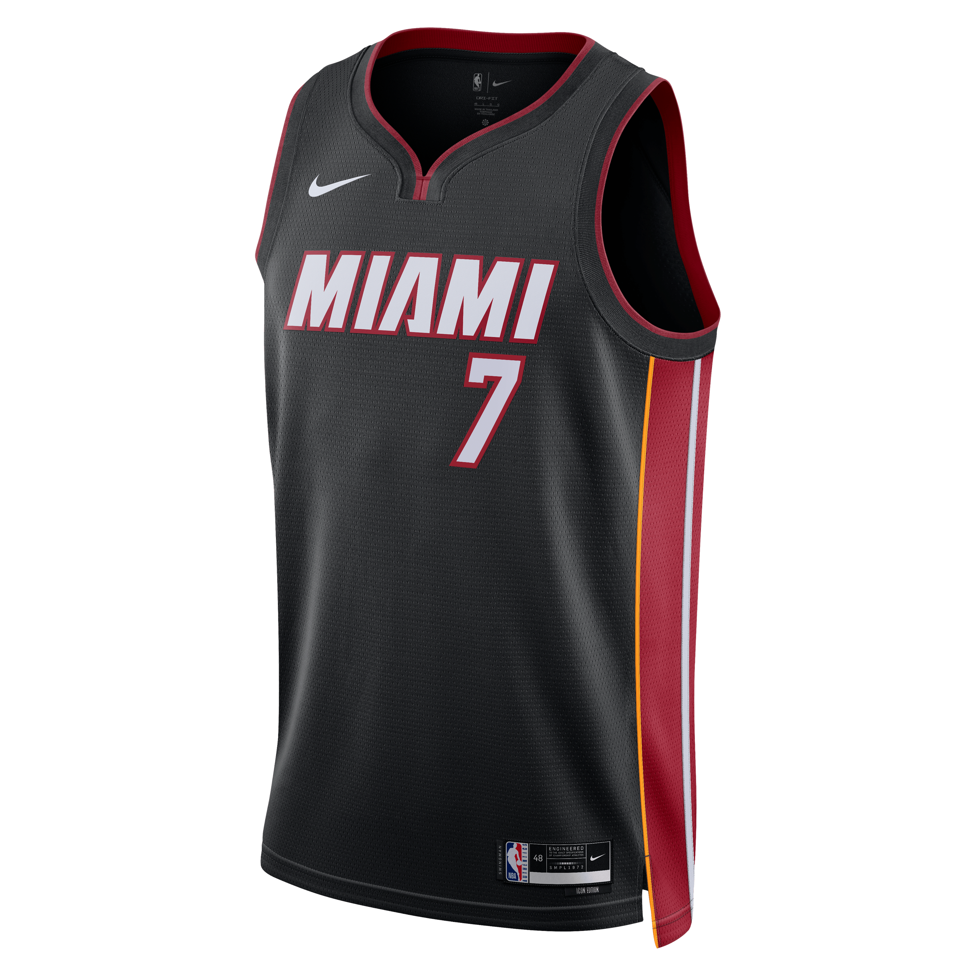 Unisex Nike Giannis Antetokounmpo Black Miami Heat Swingman Jersey - Icon Edition