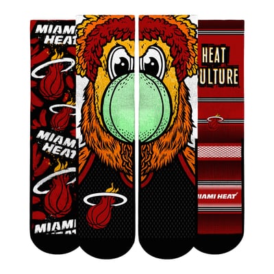  Miami Heat Rock Em Unisex Fan Favorites Three-Pack Crew Socks Set - Red