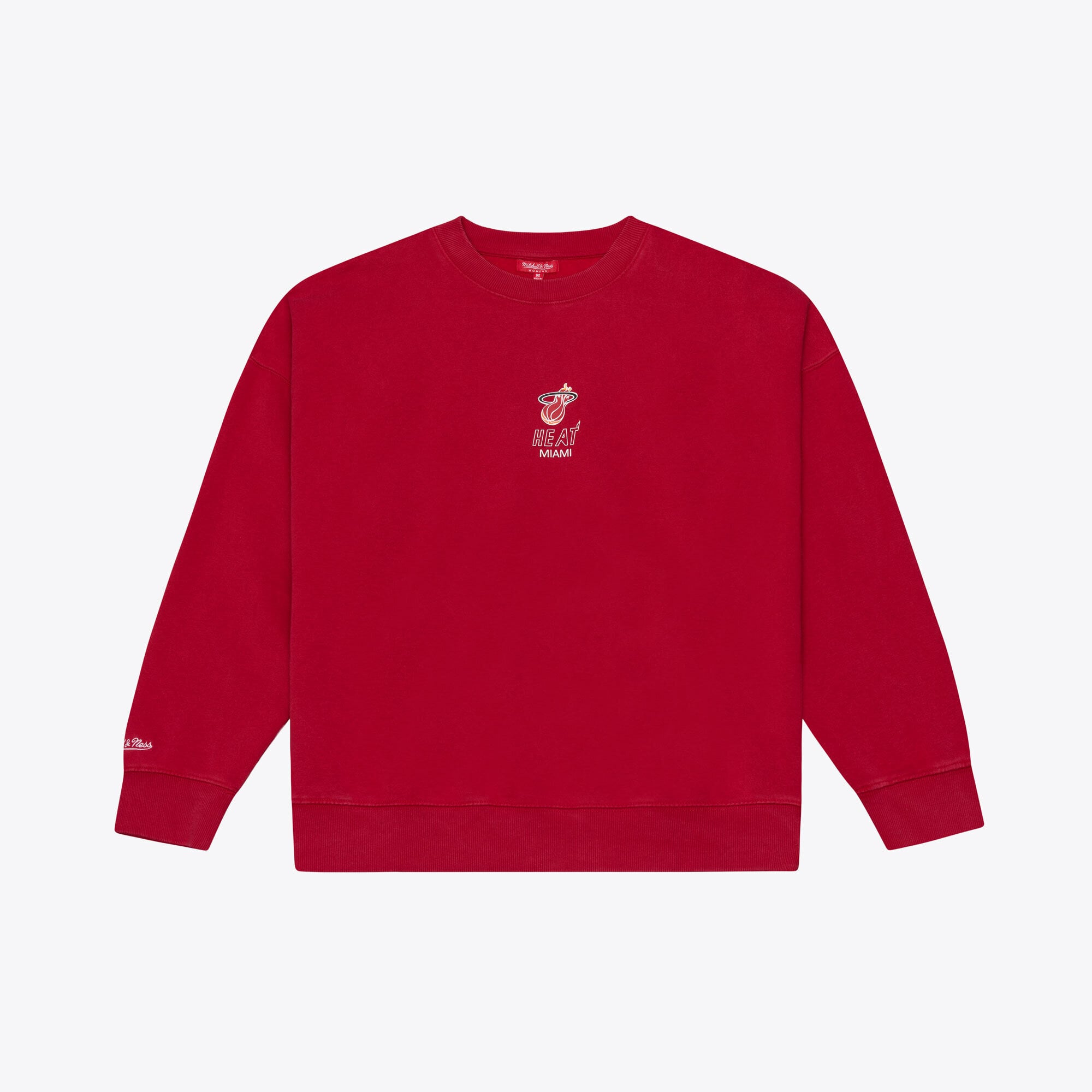 Sweat-shirt en polaire à micro-logo rouge Mitchell & Ness pour femme