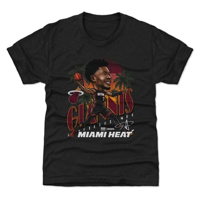 Giannis Antetokounmpo Miami Heat 500 Level Youth Cartoon T-Shirt - Black