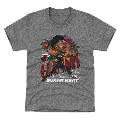 Giannis Antetokounmpo Miami Heat 500 Level Youth Cartoon T-Shirt - Gray