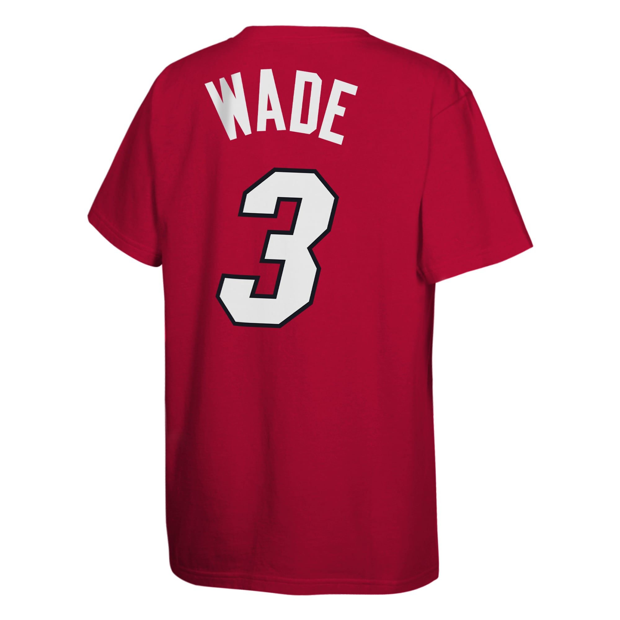 Youth Mitchell & Ness Dwyane Wade Red Miami Heat Hardwood Classics Name Number T-Shirt