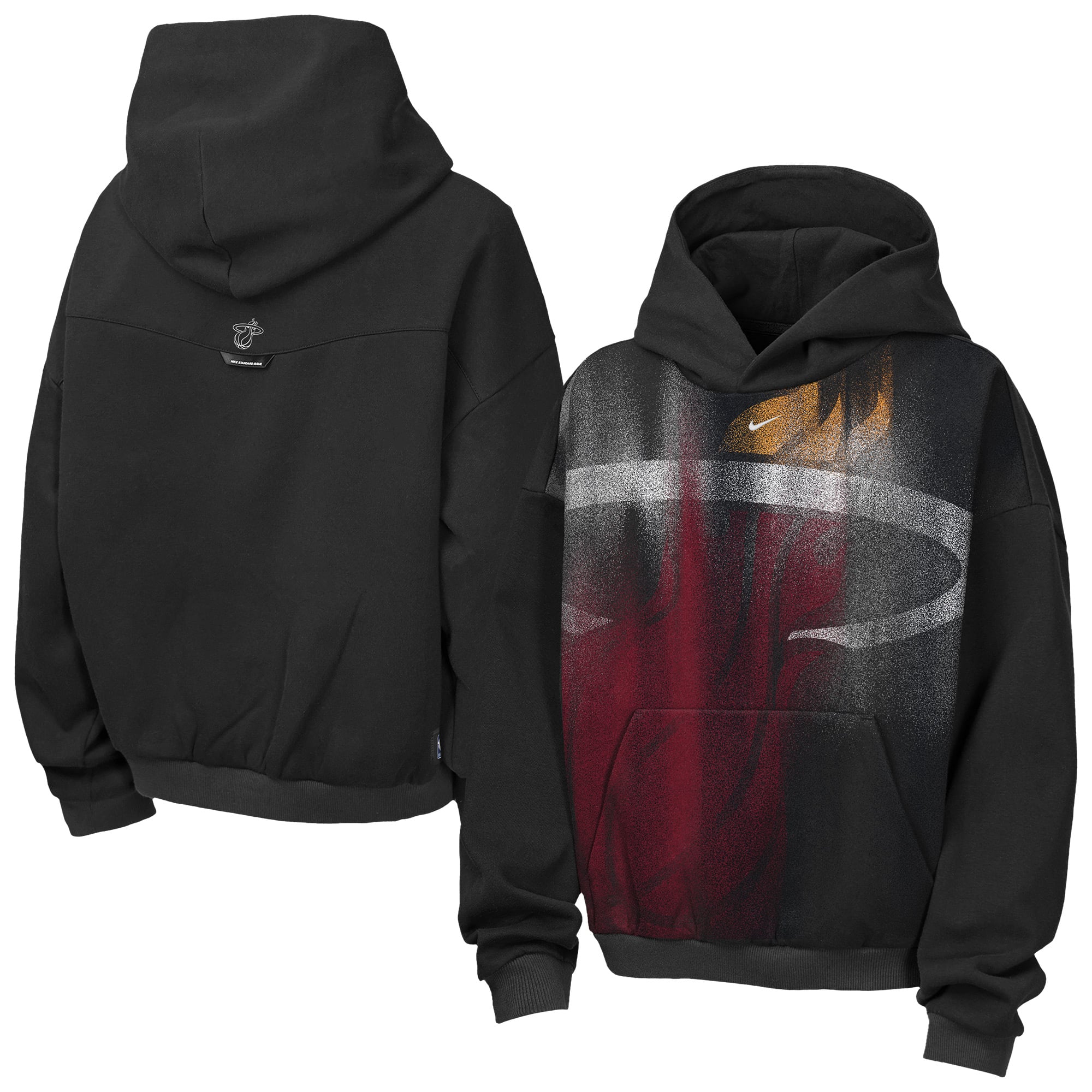 Sweat à capuche en polaire Nike Miami Heat 2026 Standard Issue Practice Icon noir pour enfant