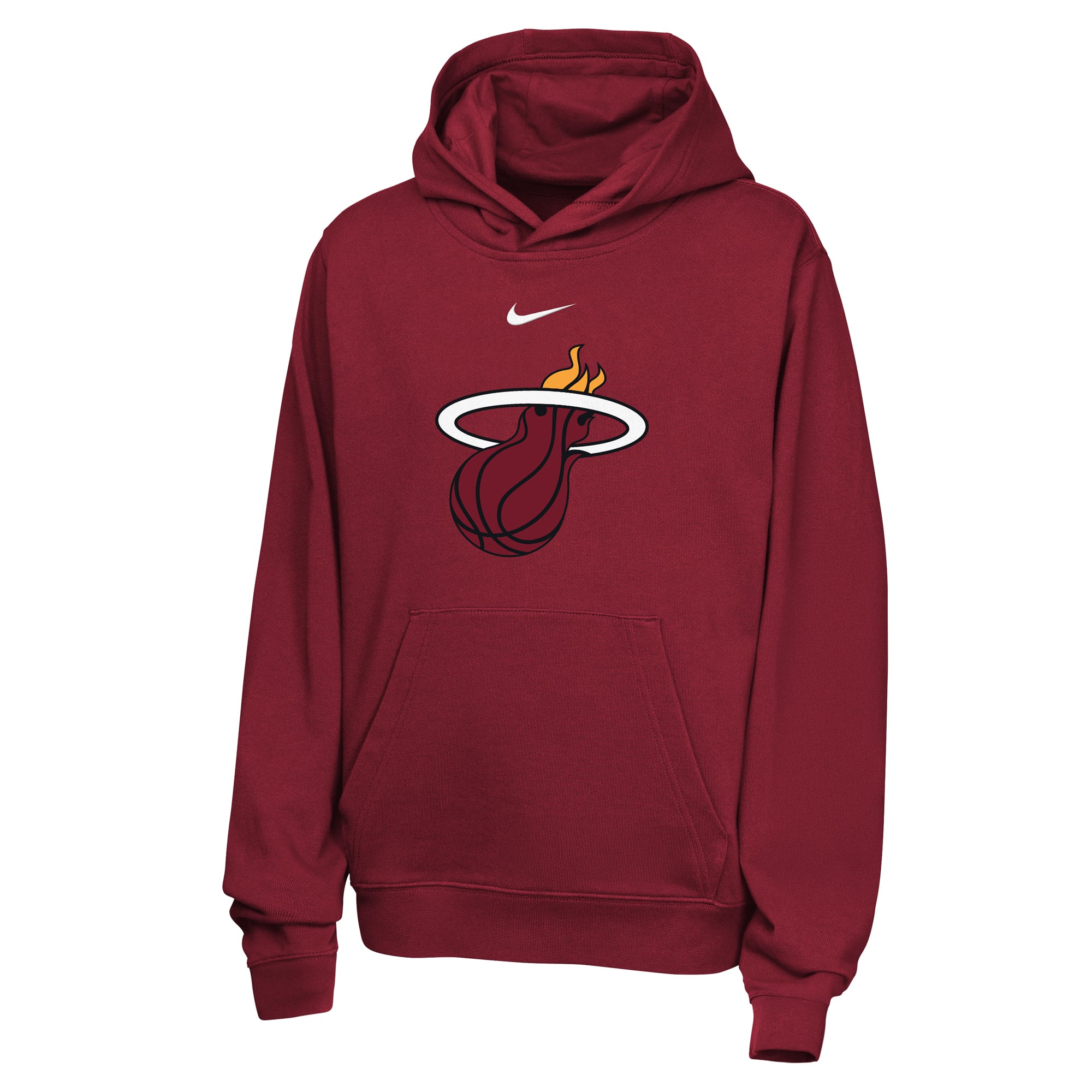 Sweat à capuche Nike rouge Miami Heat Essential Logo Club pour enfant