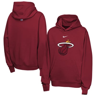Miami Heat Nike Youth Essential Logo Club Hoodie - Red