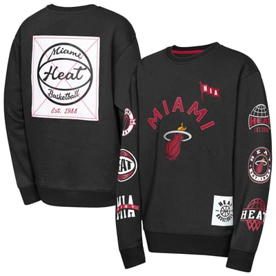 Miami Heat Outerstuff Youth Decorated Honor Sweatshirt - Black