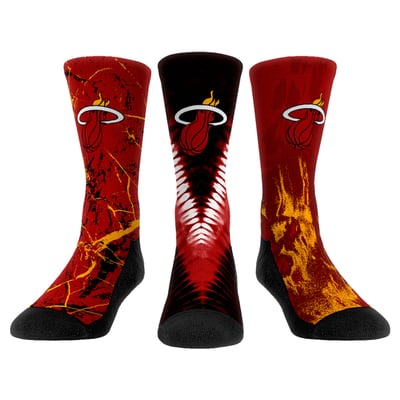  Miami Heat Rock Em Youth Three-Pack Crew Socks Set - 