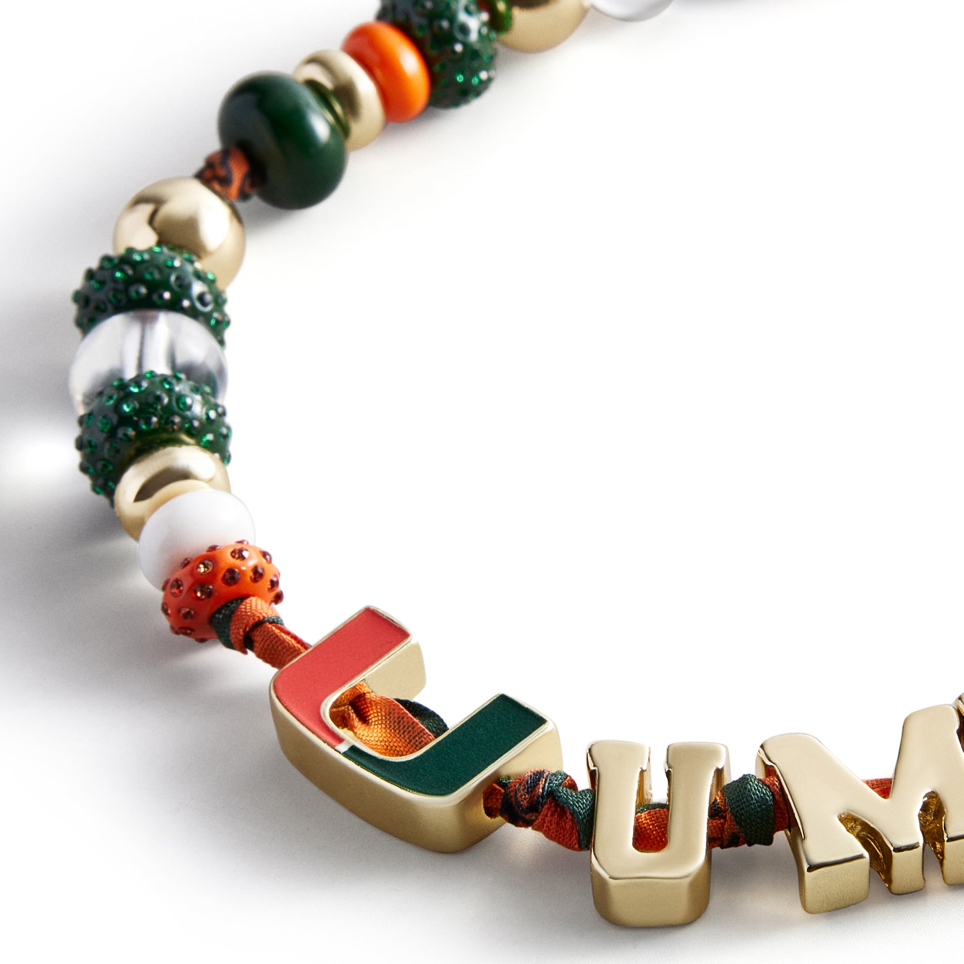 Lanière de téléphone perlée BaubleBar Miami Hurricanes