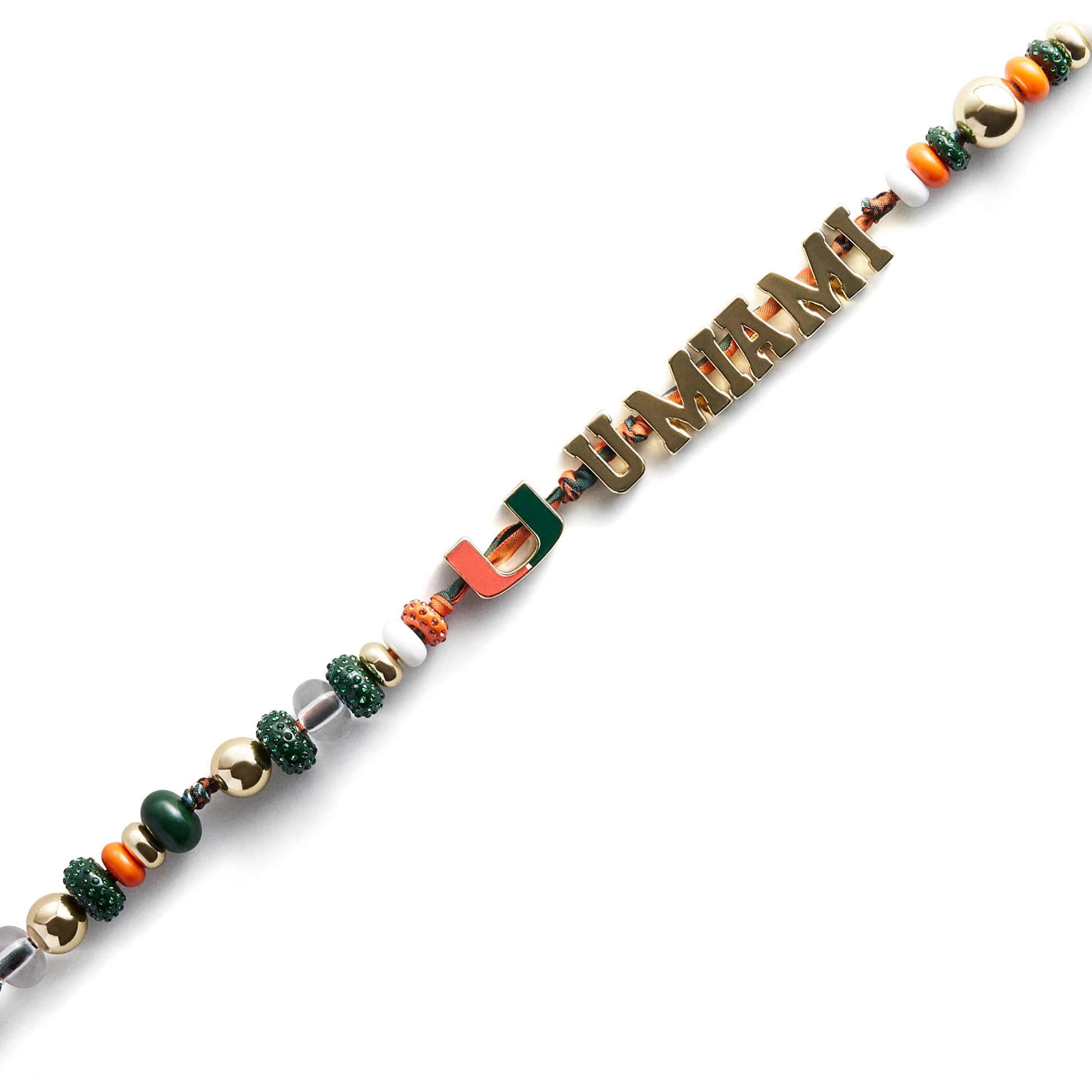 Lanière de téléphone perlée BaubleBar Miami Hurricanes